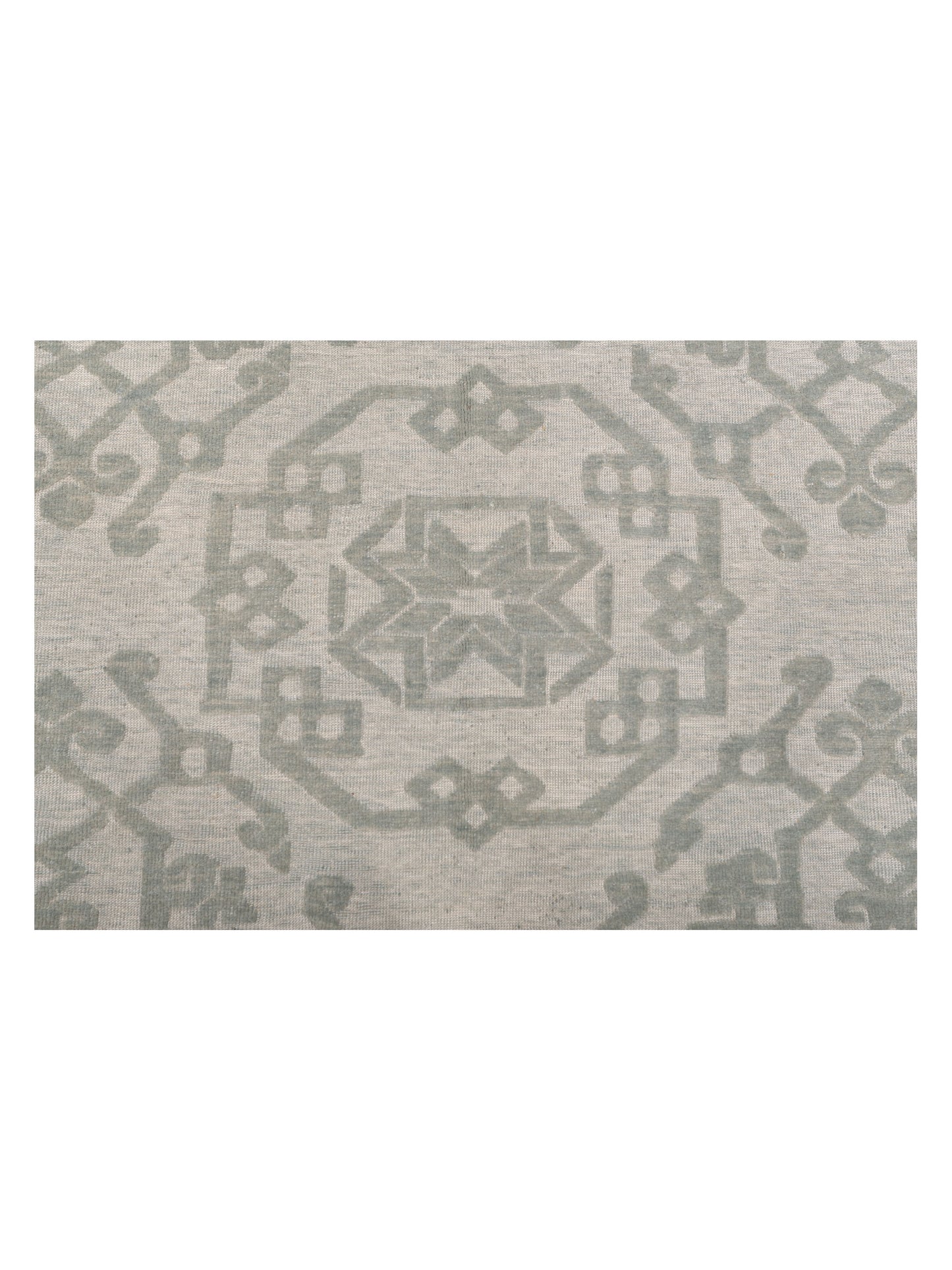 Defnera Ice Blue Ice Blue 8x9.5 Hand Knotted Rug