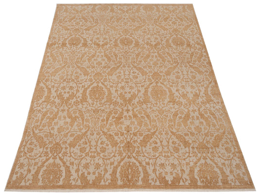 Defnera Ivory Gold 8x10 Hand Knotted Rug