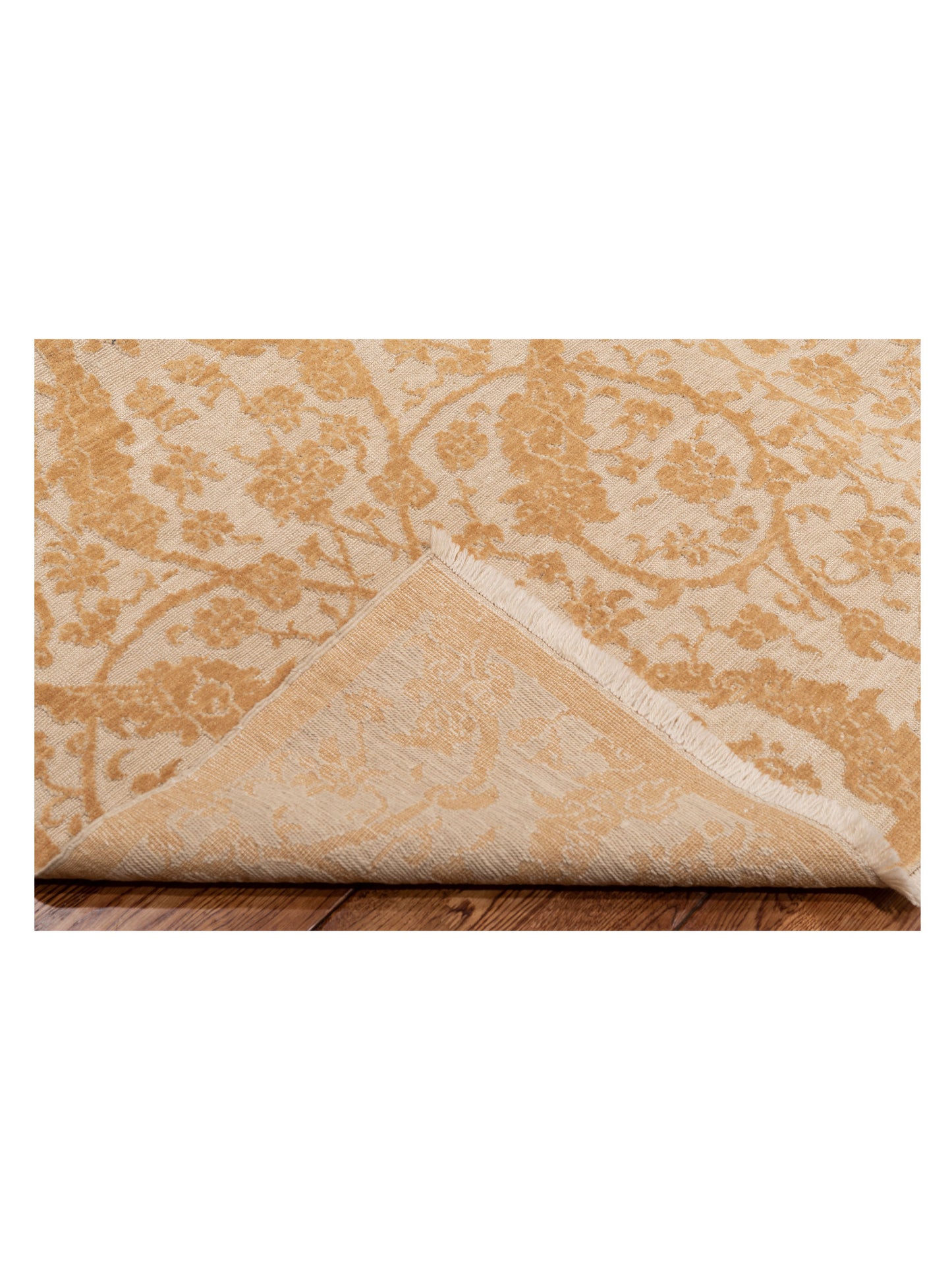 Defnera Ivory Gold 8x10 Hand Knotted Rug