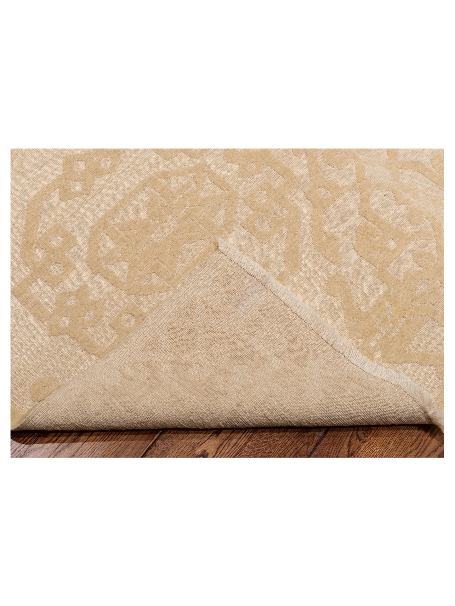 Defnera Ivory Ivory 8.2x9.6 Hand Knotted Rug