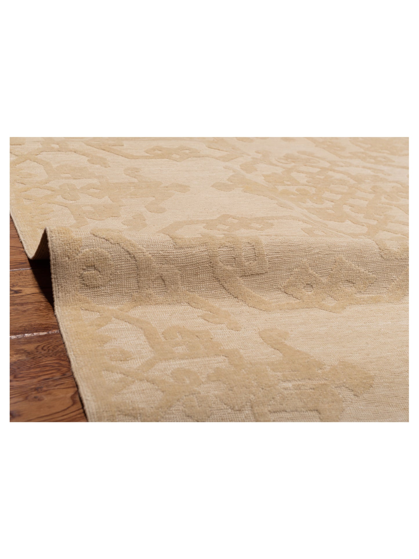 Defnera Ivory Ivory 8.2x9.6 Hand Knotted Rug