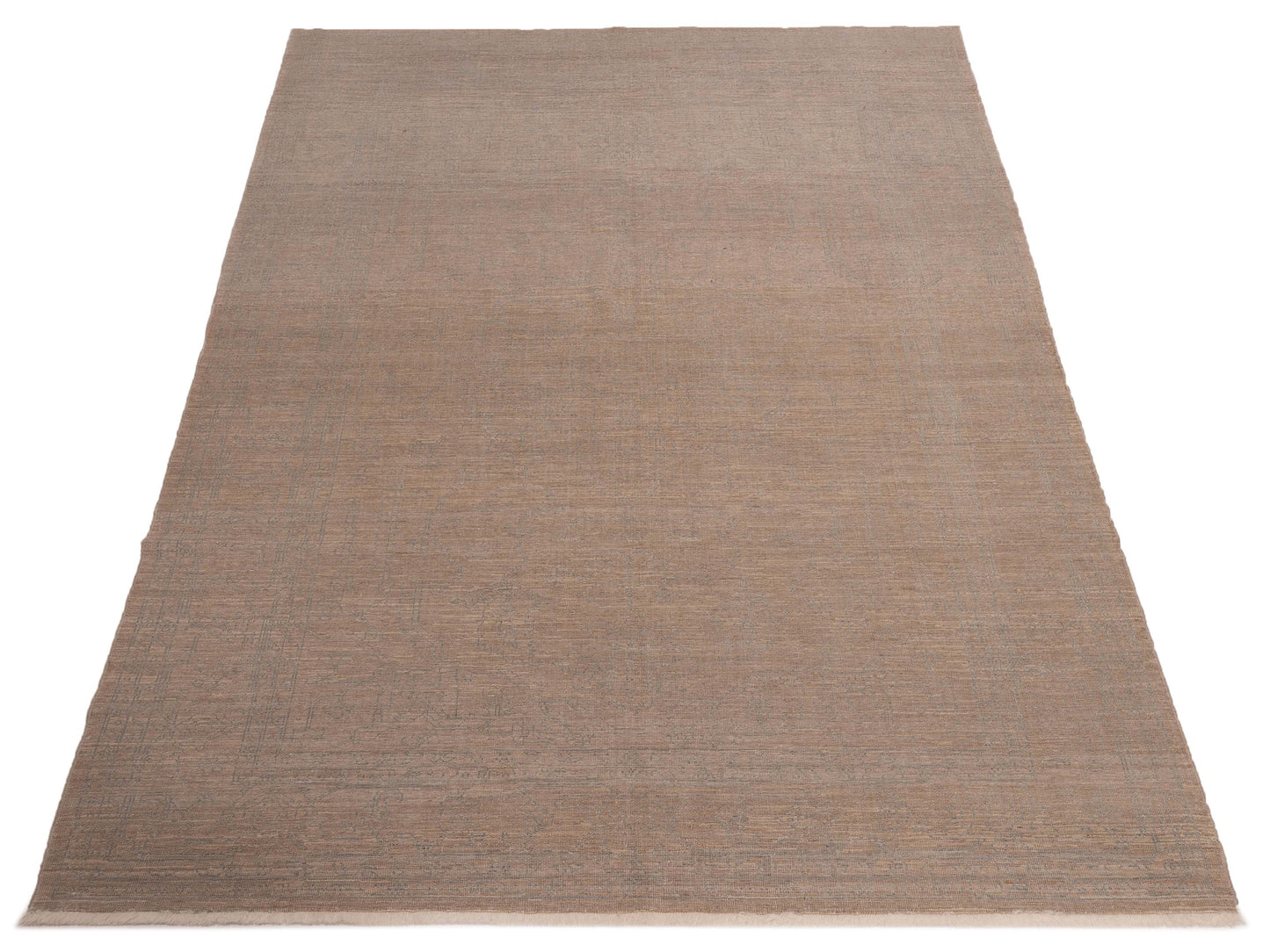 Elowen Silver Ice Blue 6.6x9.8 Hand Knotted Rug