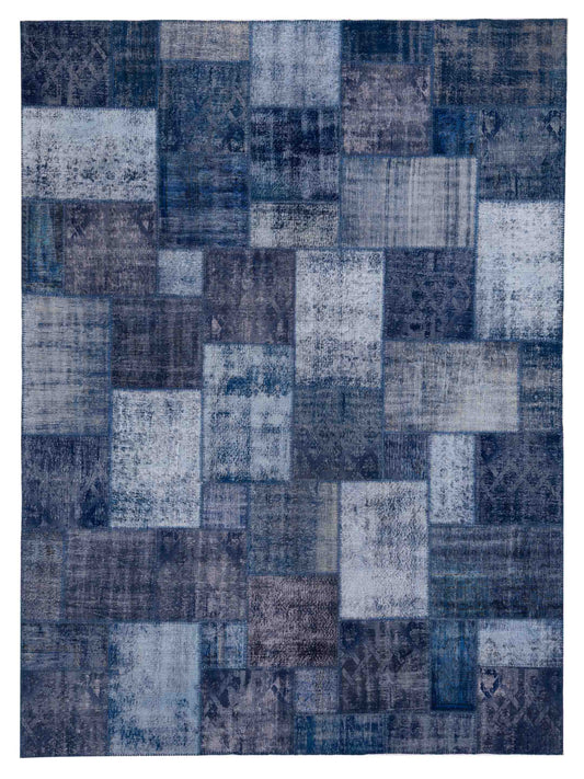 Pasha Turkish Vestige Patchwork  Indigo  Contemporary