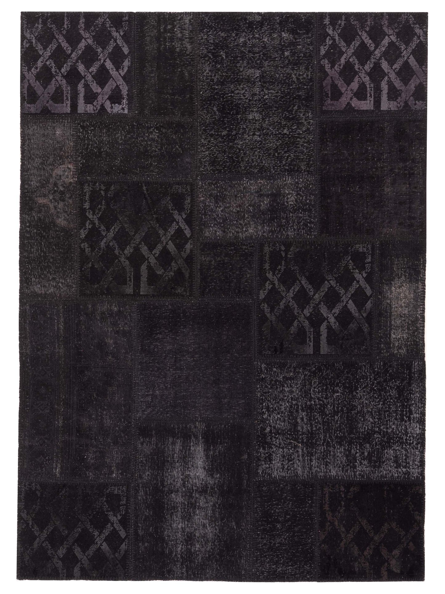 Pasha Turkish Vestige Patchwork  Black  Contemporary