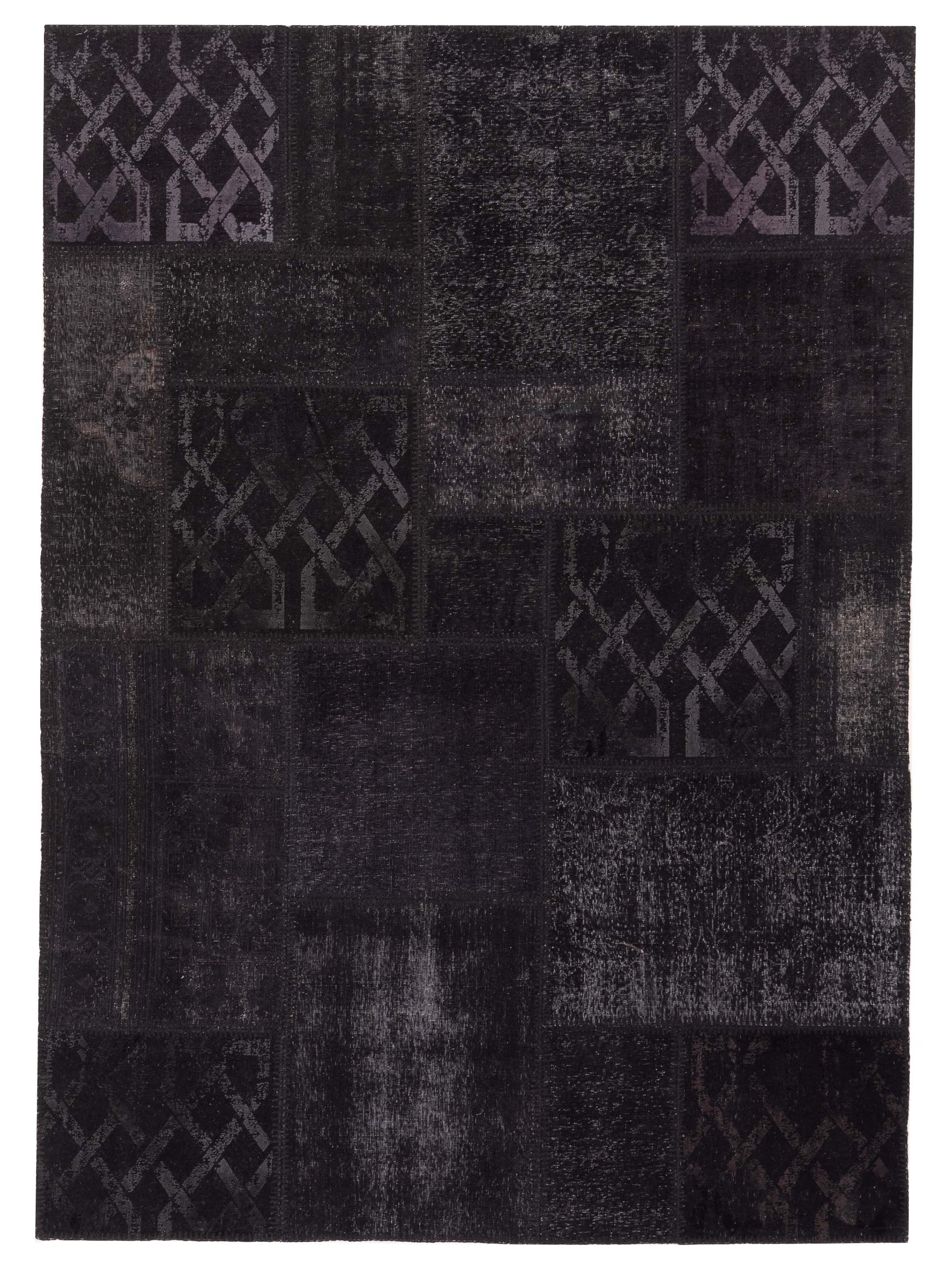 Pasha Turkish Vestige Patchwork  Black  Contemporary
