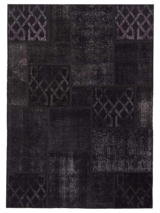 Pasha Turkish Vestige Patchwork  Black  Contemporary