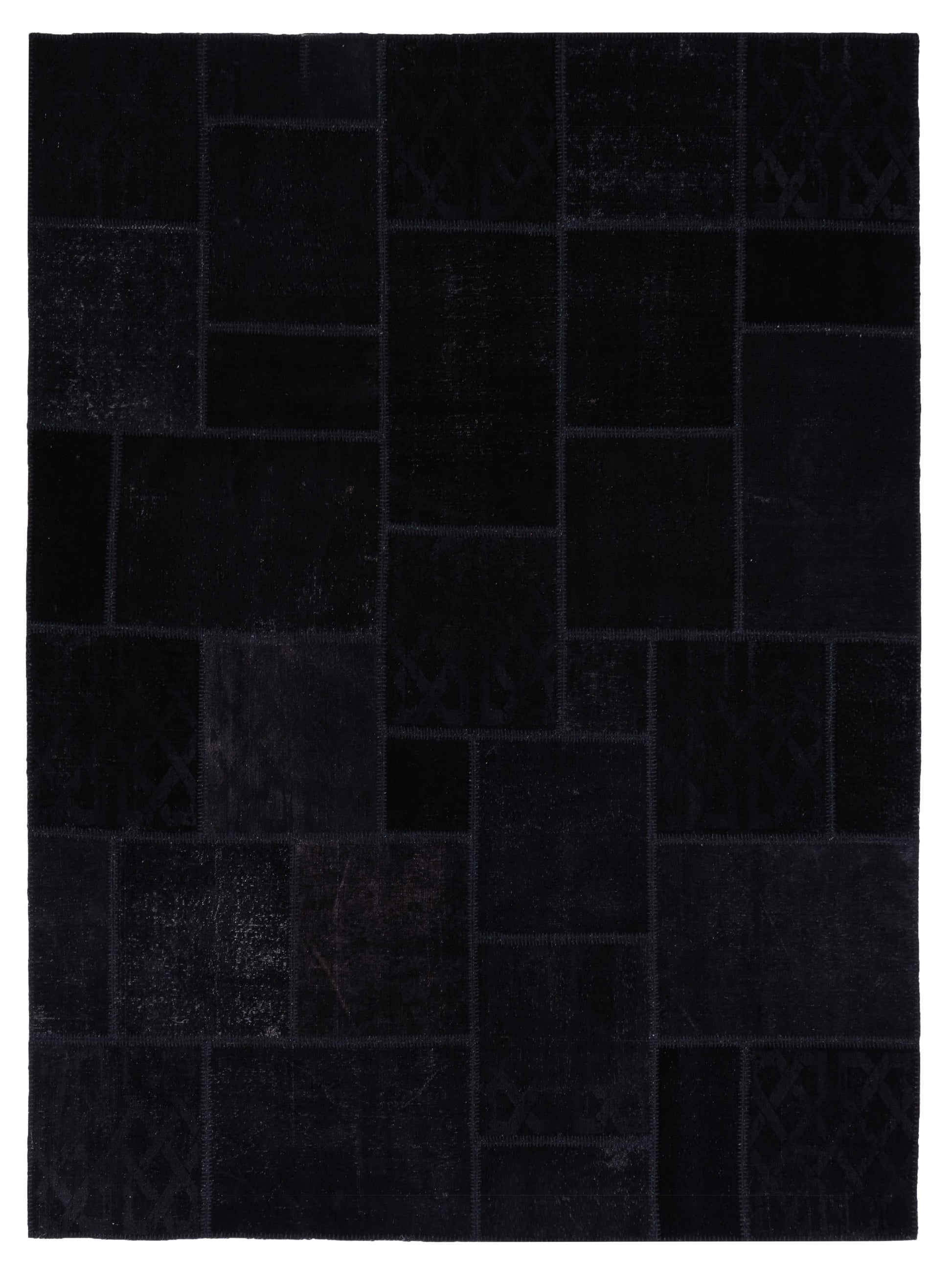 Pasha Turkish Vestige Patchwork  Black  Contemporary