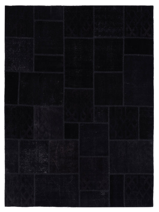 Pasha Turkish Vestige Patchwork  Black  Contemporary