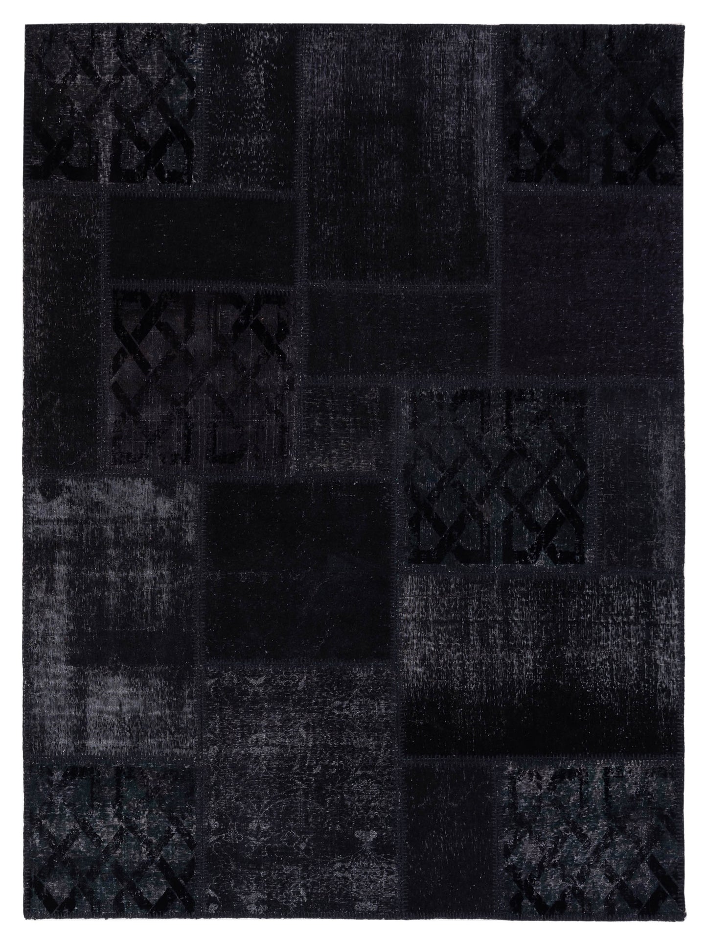 Pasha Turkish Vestige Patchwork  Black  Contemporary