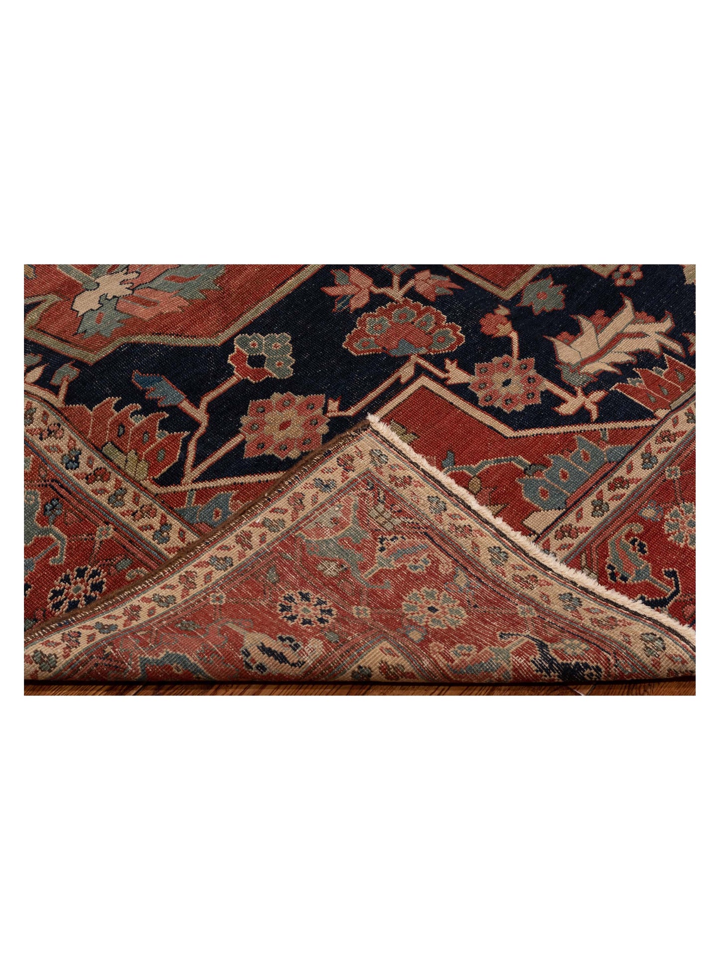 Persian Antique Red Navy 9.3x12.5 Hand Knotted Rugs