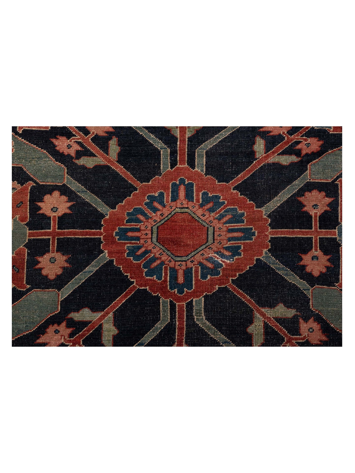Persian Antique Red Navy 9.3x12.5 Hand Knotted Rugs