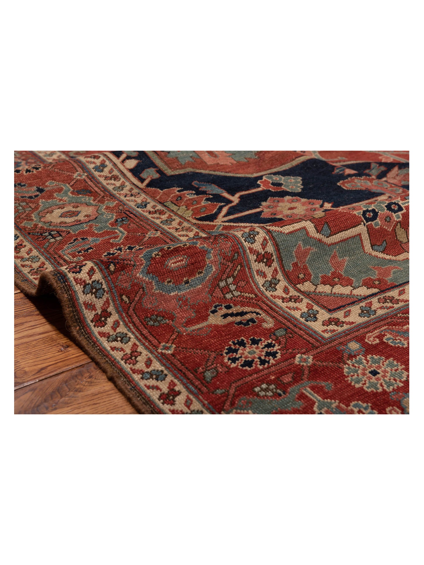 Persian Antique Red Navy 9.3x12.5 Hand Knotted Rugs