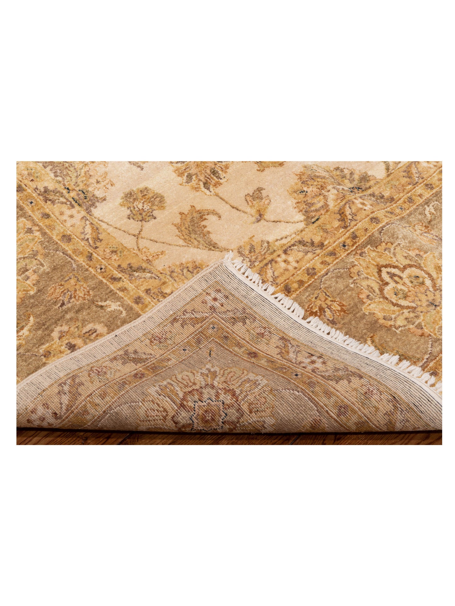 Zardun Ivory Brown 8.10x11.10 Hand Knotted Rug