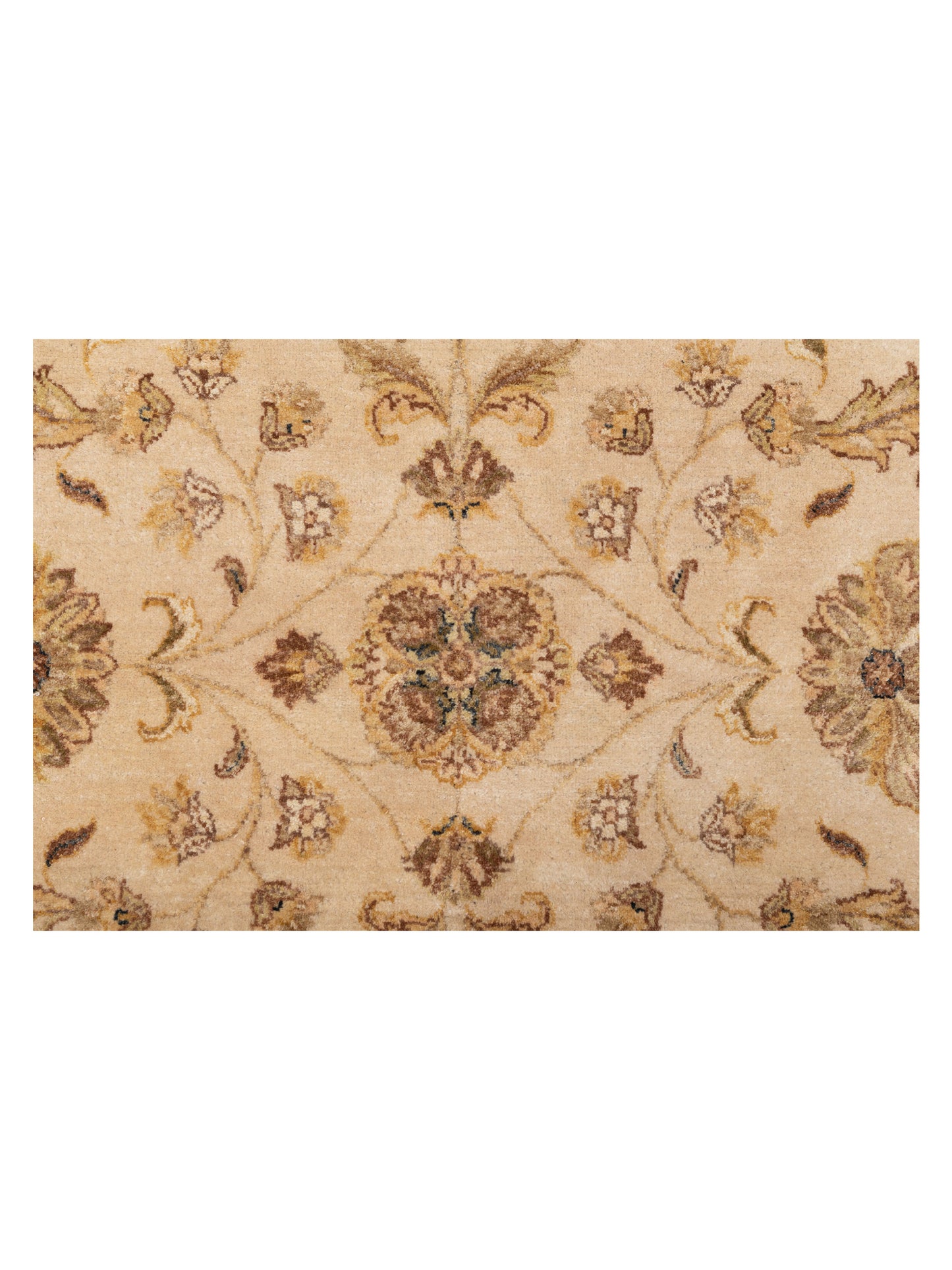 Zardun Ivory Brown 8.10x11.10 Hand Knotted Rug