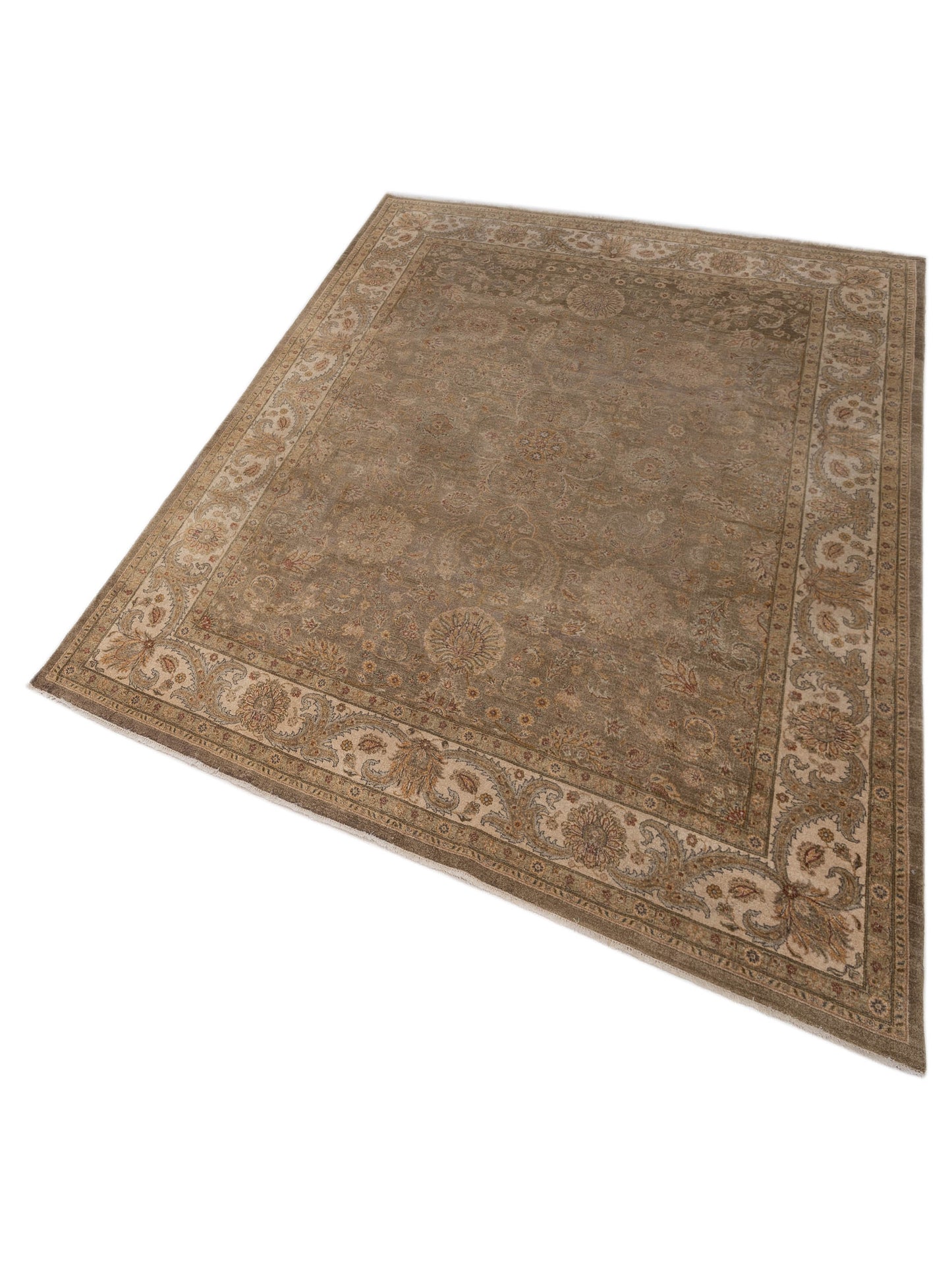 Jallira Brown Ivory 8x10 Hand Knotted Rug