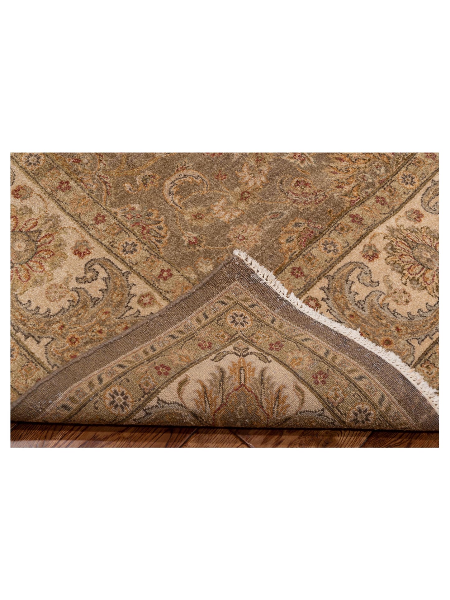 Jallira Brown Ivory 8x10 Hand Knotted Rug