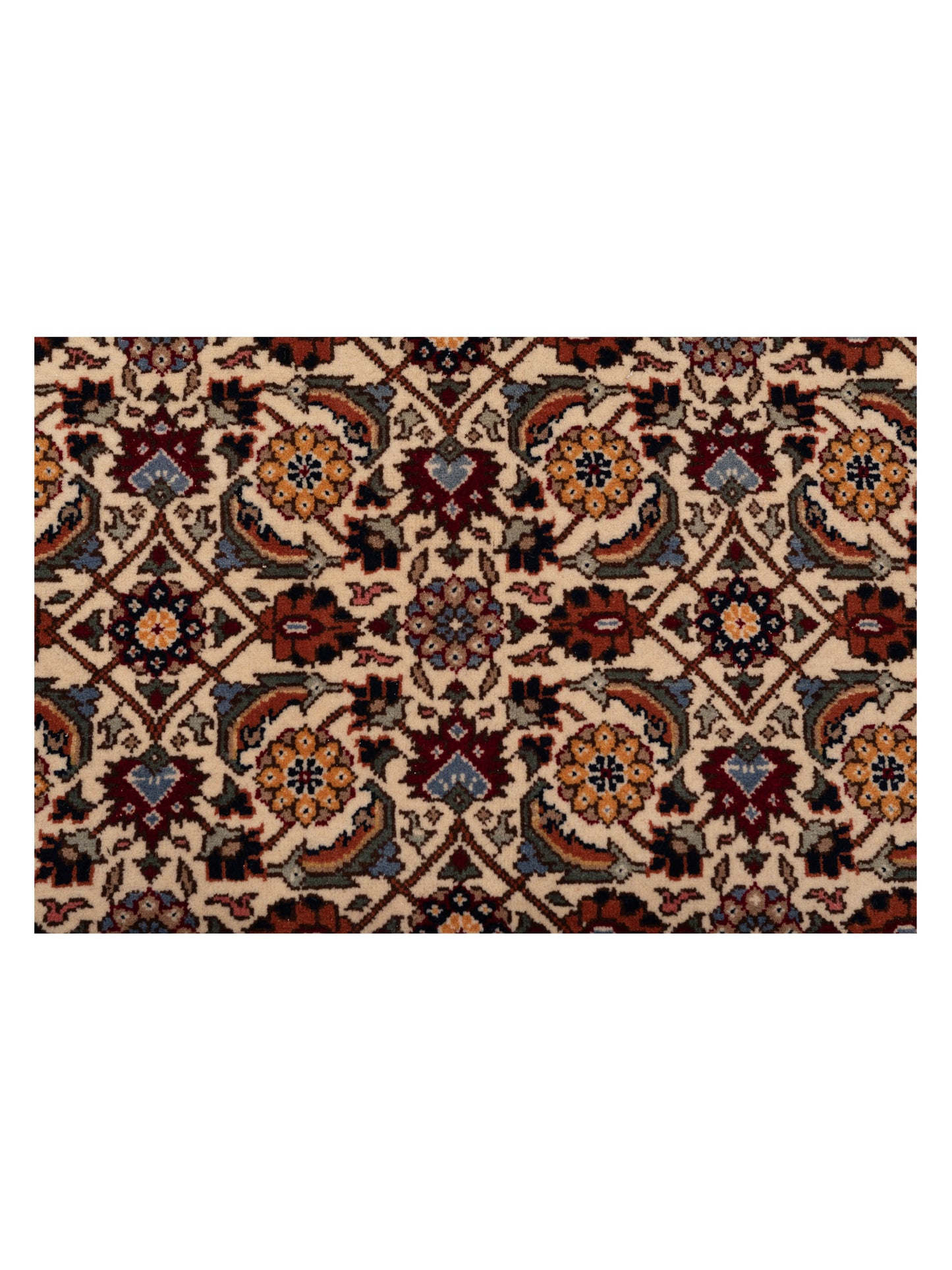 Ladira Ivory Navy 8.1x10.3 Hand Knotted Rug