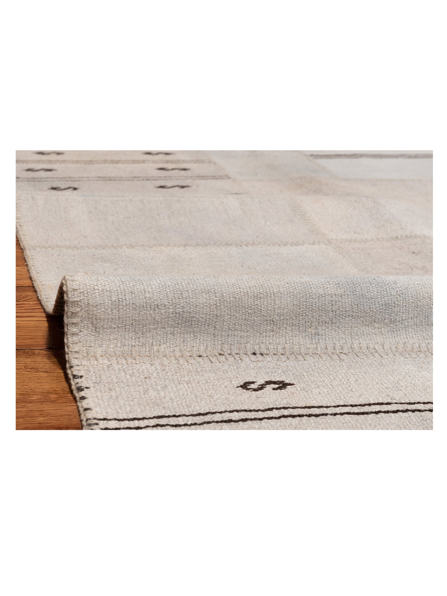 Patchwork Silver Silver 8.3x9.10 Hand Knotted Rug