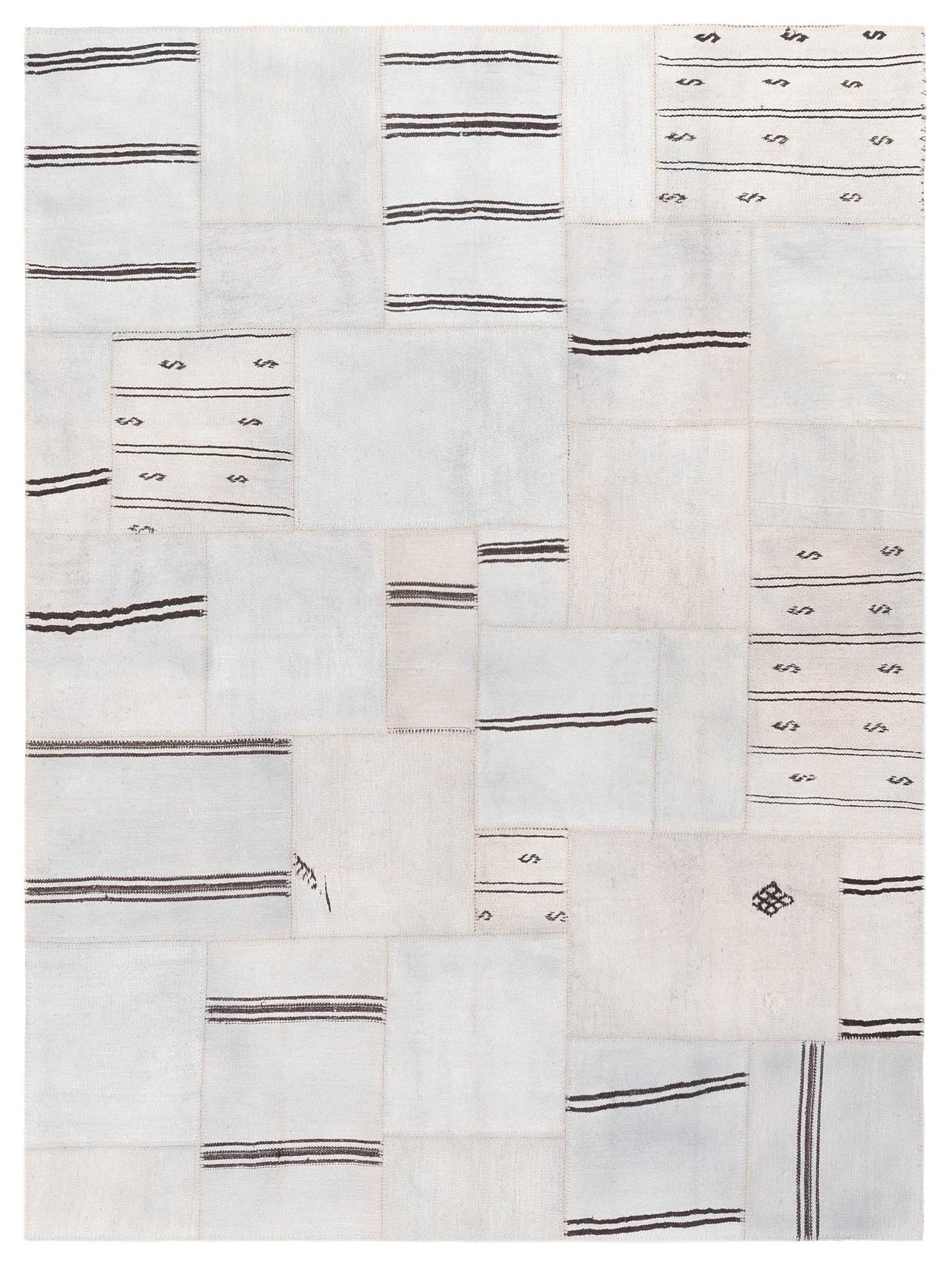 Pasha Turkish Vestige Patchwork  Silver Silver Contemporary