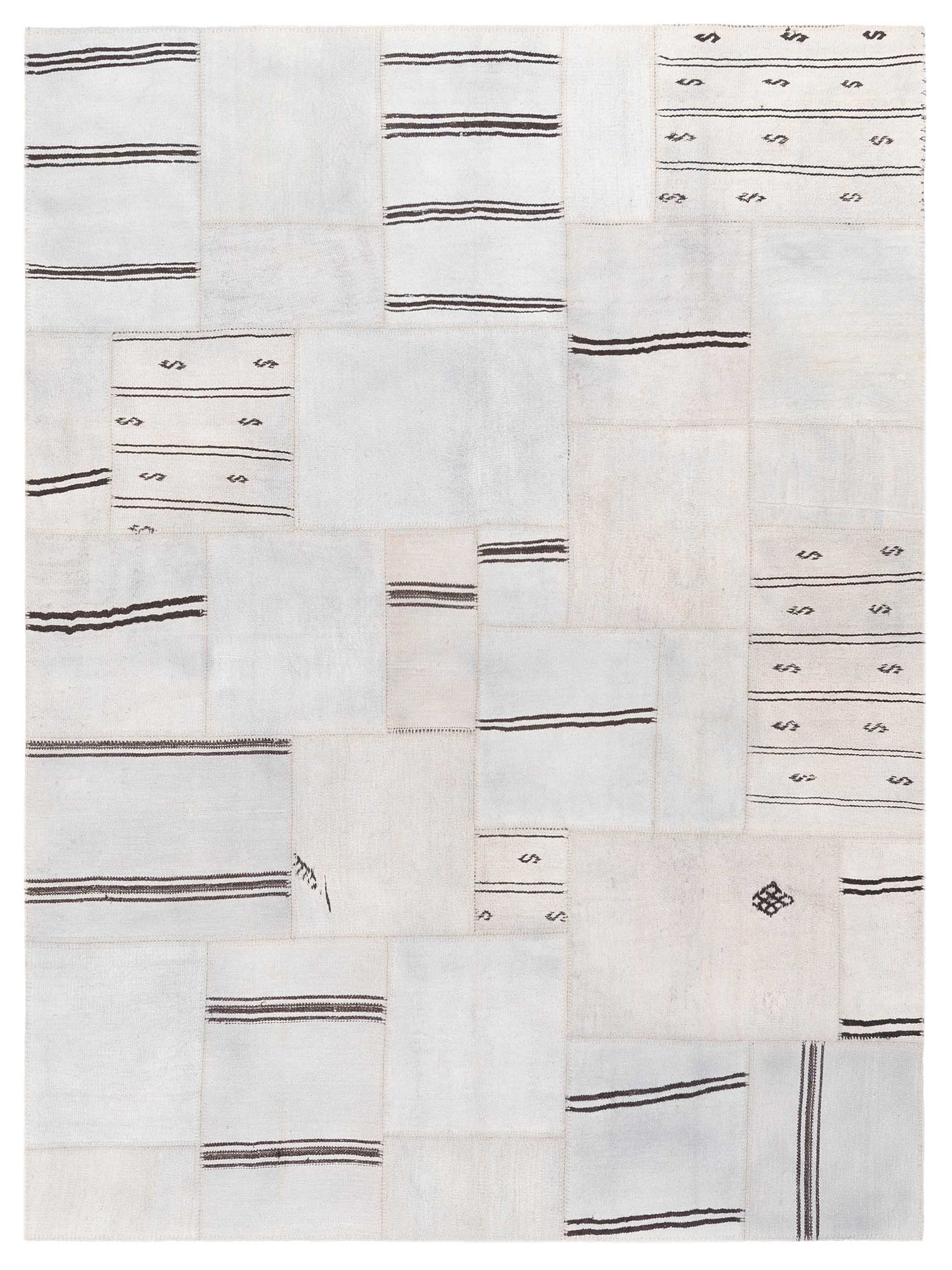 Pasha Turkish Vestige Patchwork  Silver Silver Contemporary