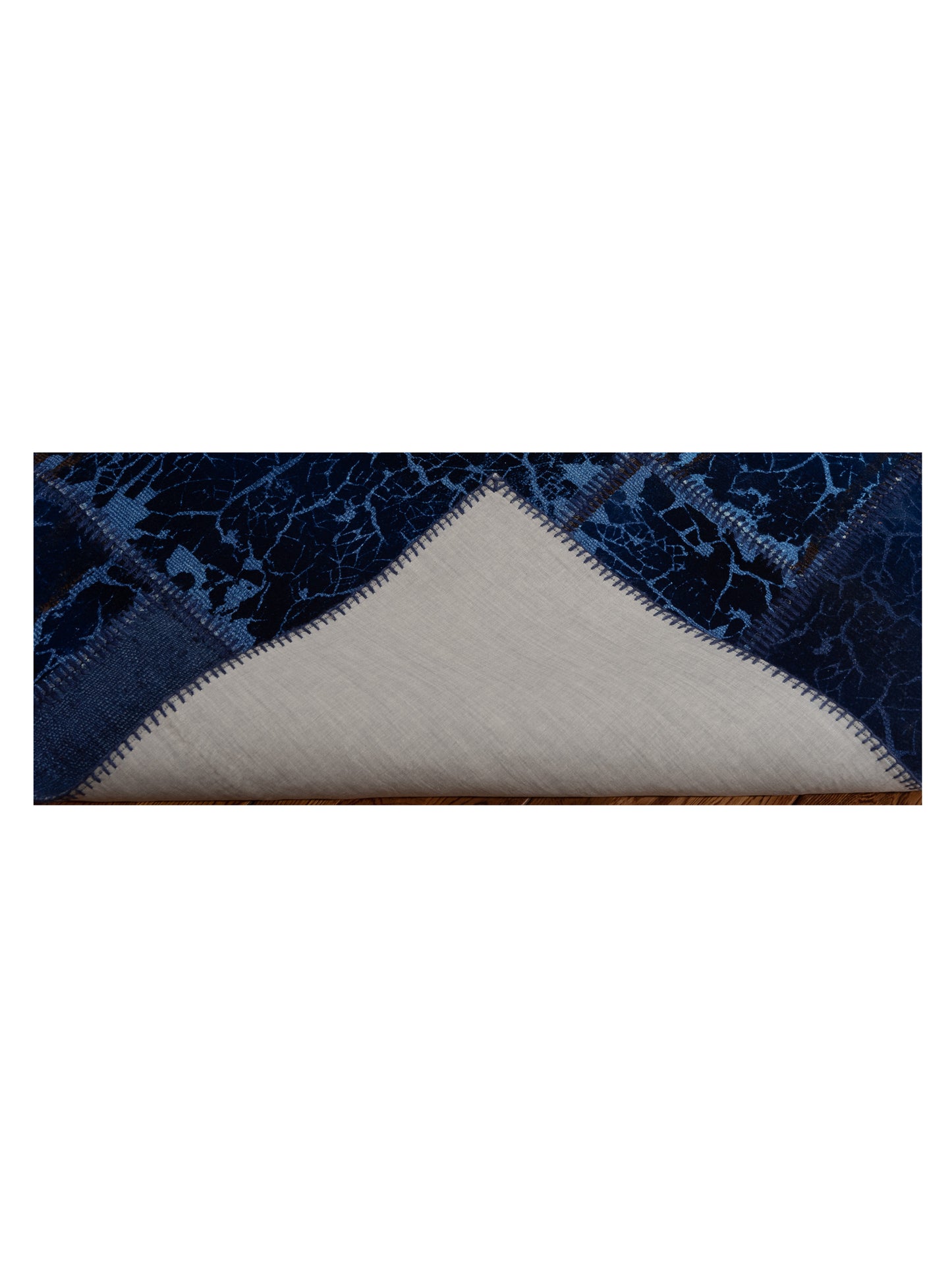 Patchwork Navy Navy 6.6x9.9 Hand Knotted Rug