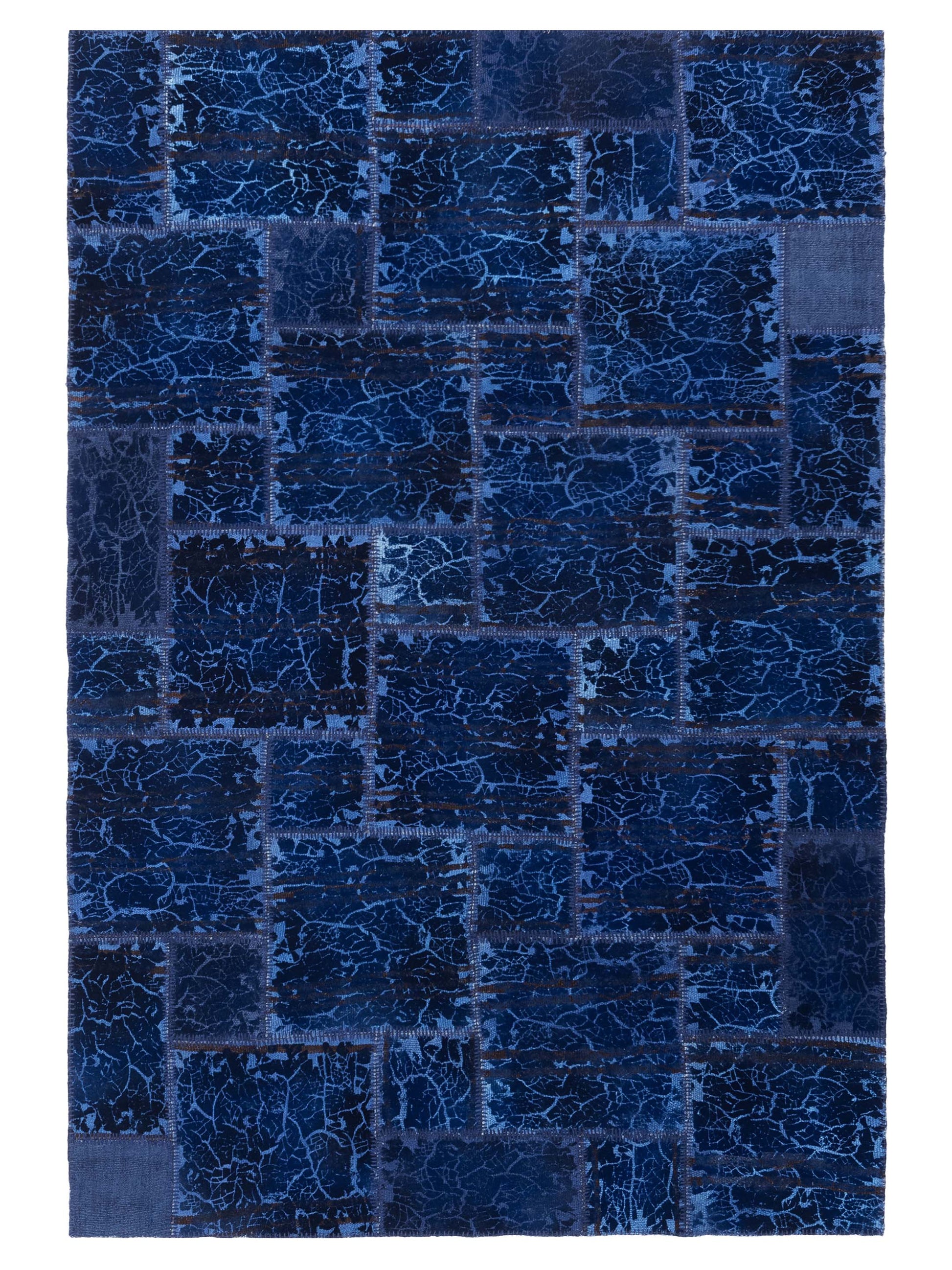 Pasha Turkish Vestige Patchwork  Navy Navy Contemporary