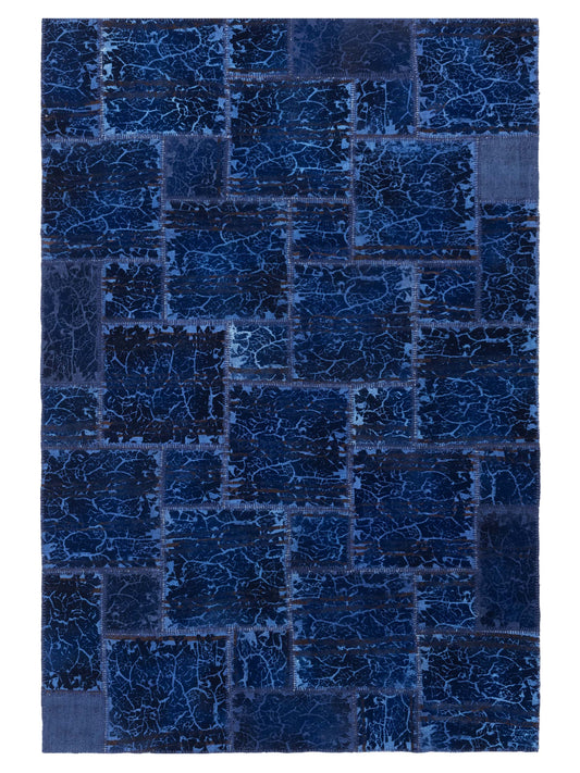 Pasha Turkish Vestige Patchwork  Navy Navy Contemporary