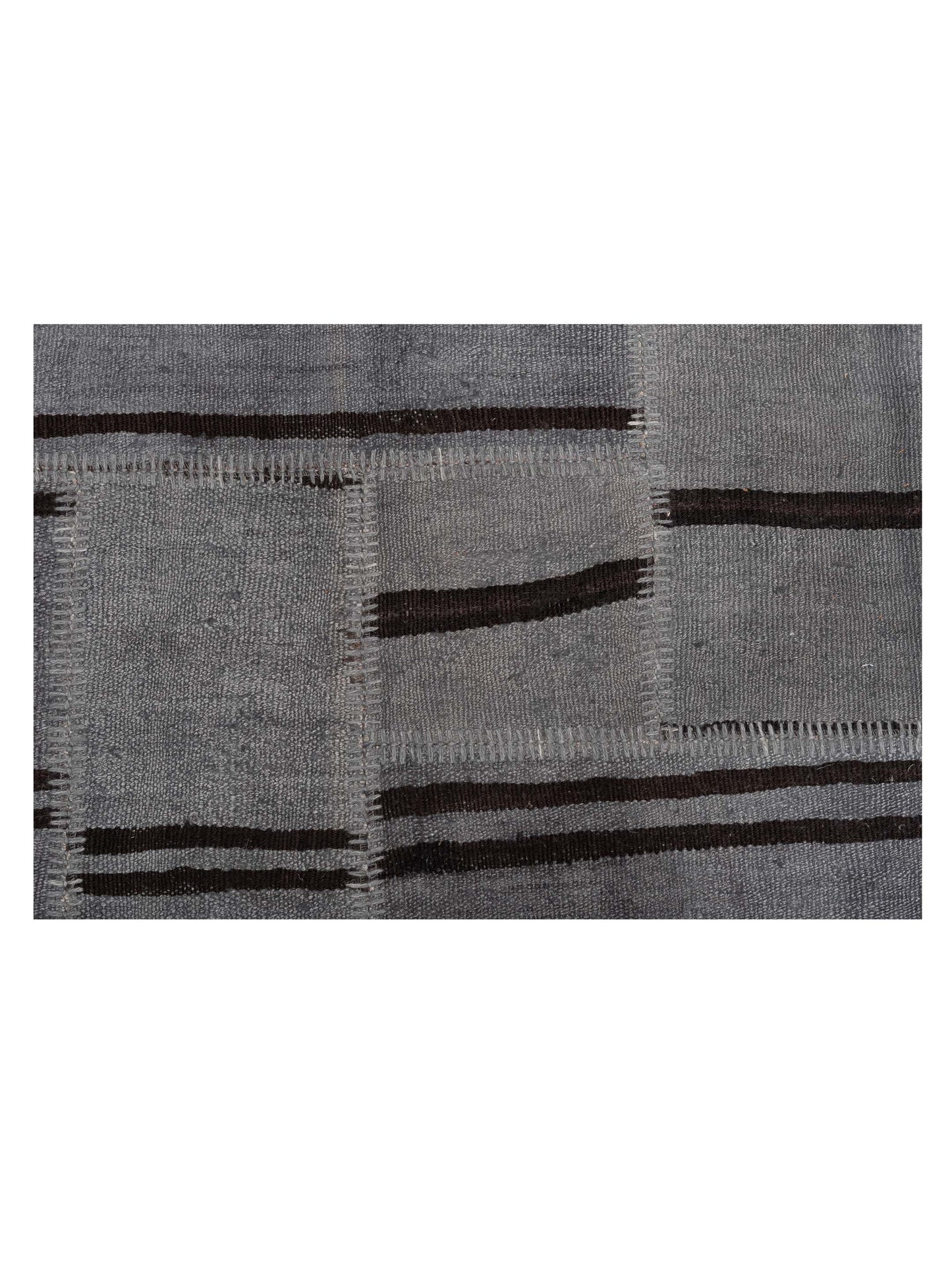 Patchwork Gray Gray 8.3x9.10 Hand Knotted Rug