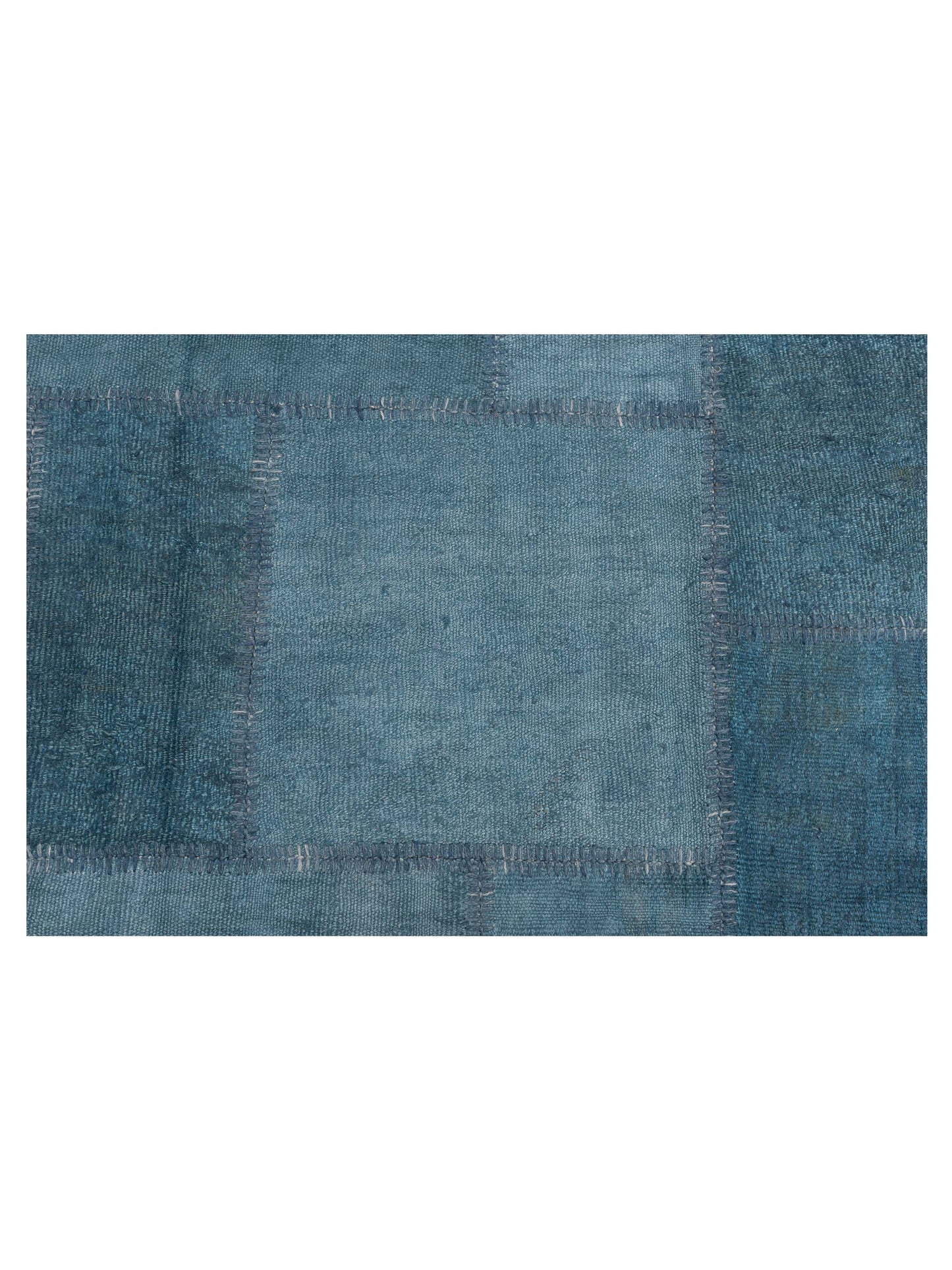 Patchwork Blue Blue 8.3x9.10 Hand Knotted Rug
