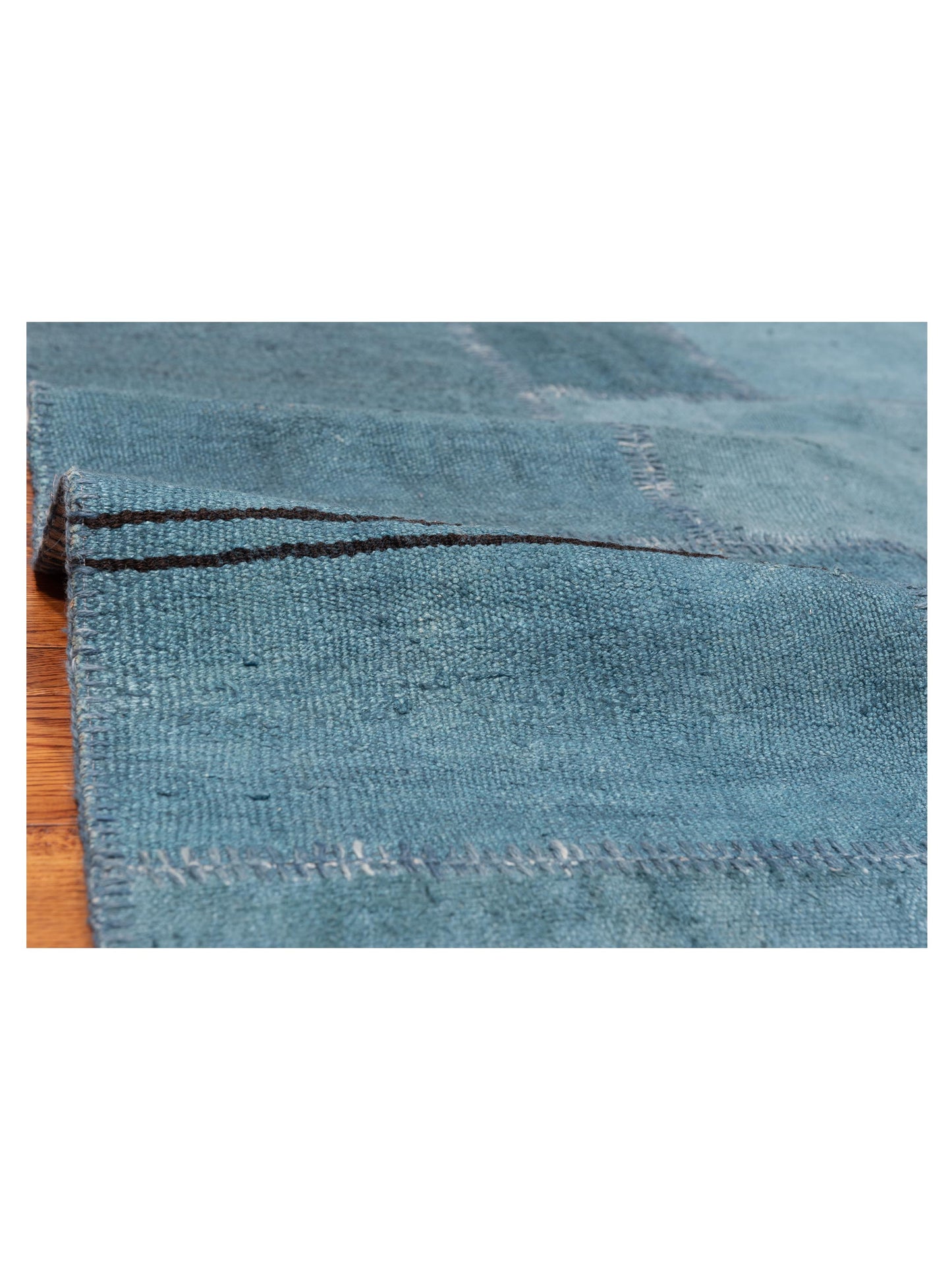 Patchwork Blue Blue 8.3x9.10 Hand Knotted Rug