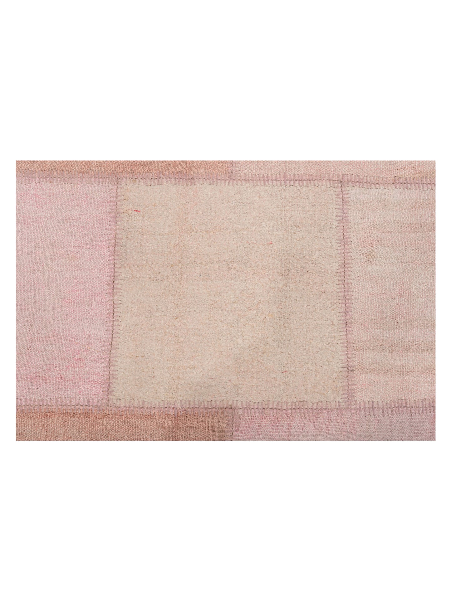 Patchwork Pink Pink 8.3x9.11 Hand Knotted Rug