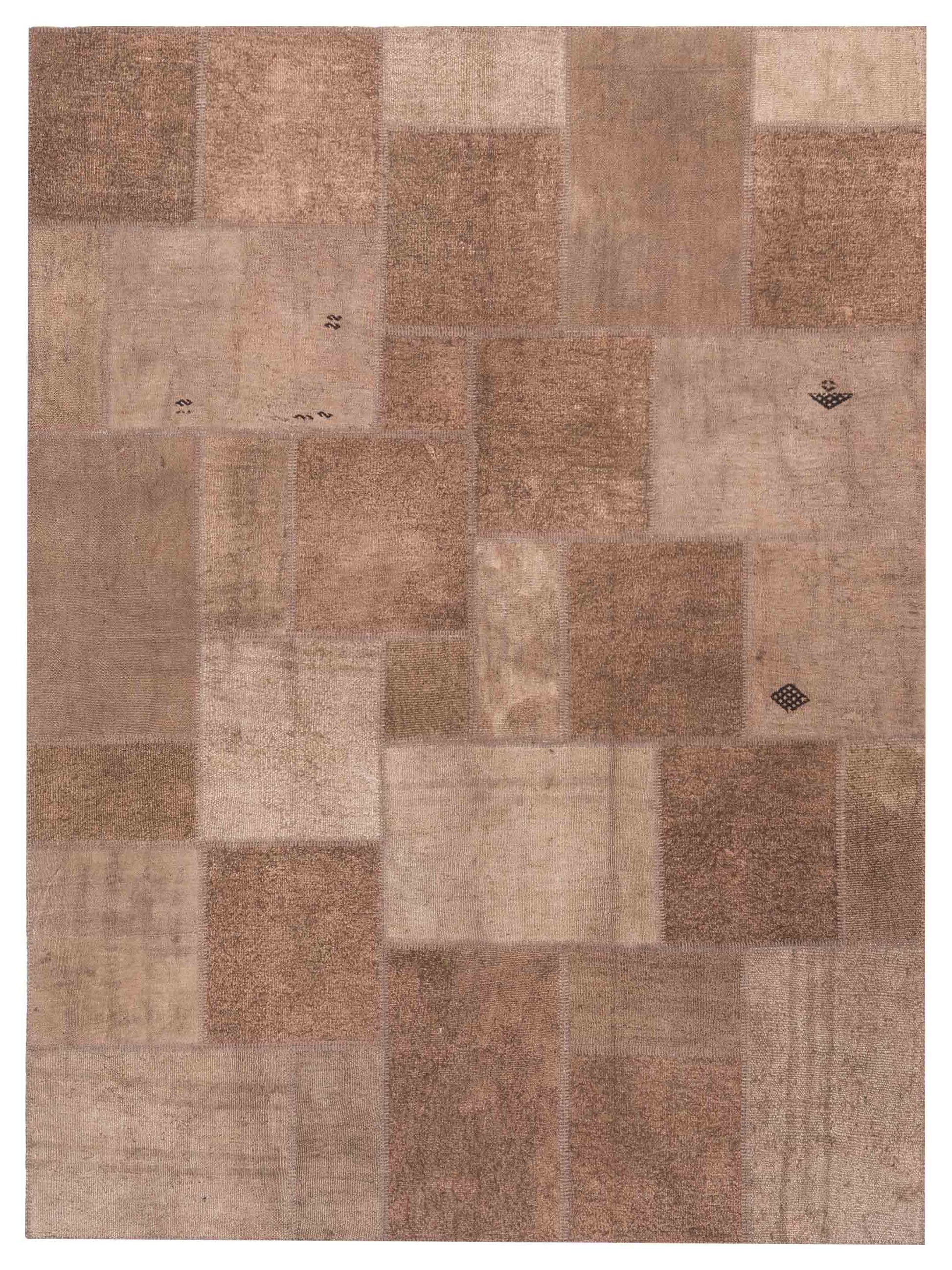 Pasha Turkish Vestige Patchwork  Brown Brown Contemporary