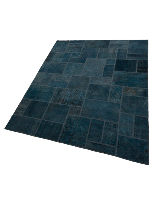 Patchwork Indigo Indigo 9.1x12 Hand Knotted Rug