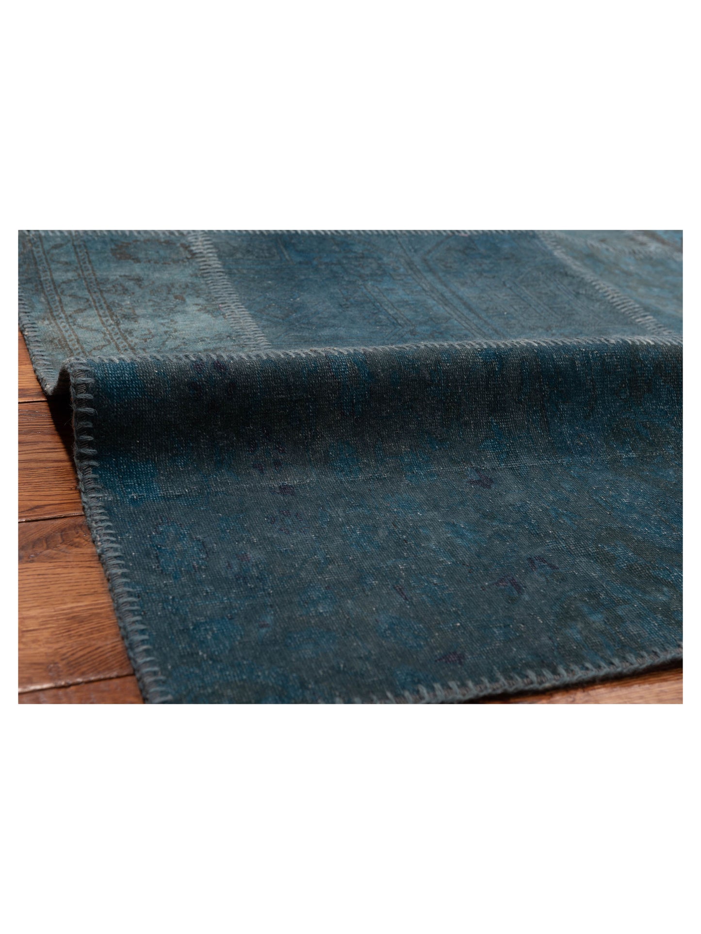 Patchwork Indigo Indigo 9.1x12 Hand Knotted Rug