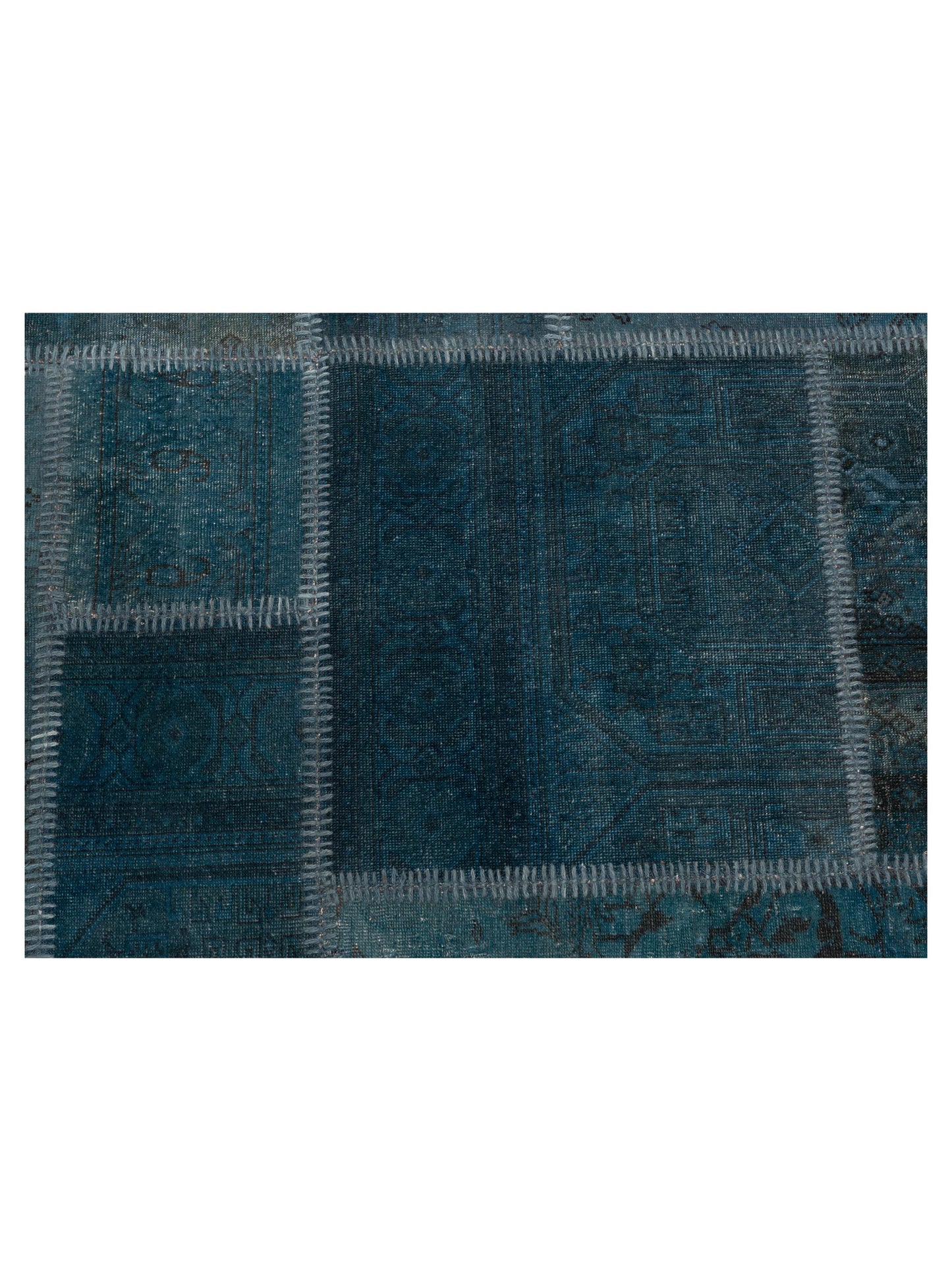 Patchwork Indigo Indigo 9.1x12 Hand Knotted Rug