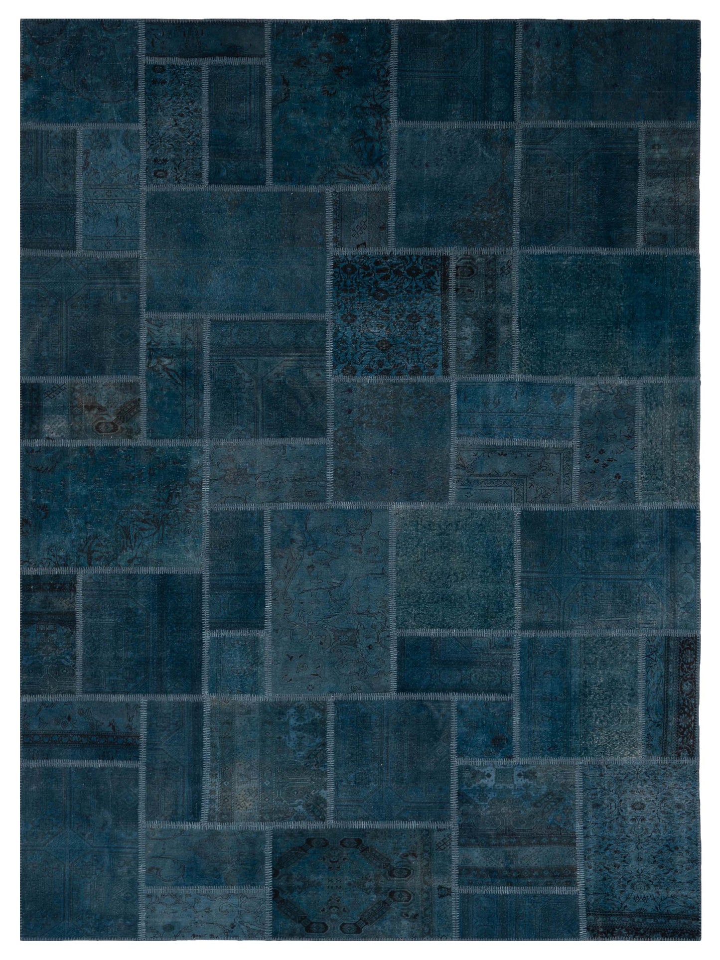 Pasha Turkish Vestige Patchwork  Indigo Indigo Contemporary