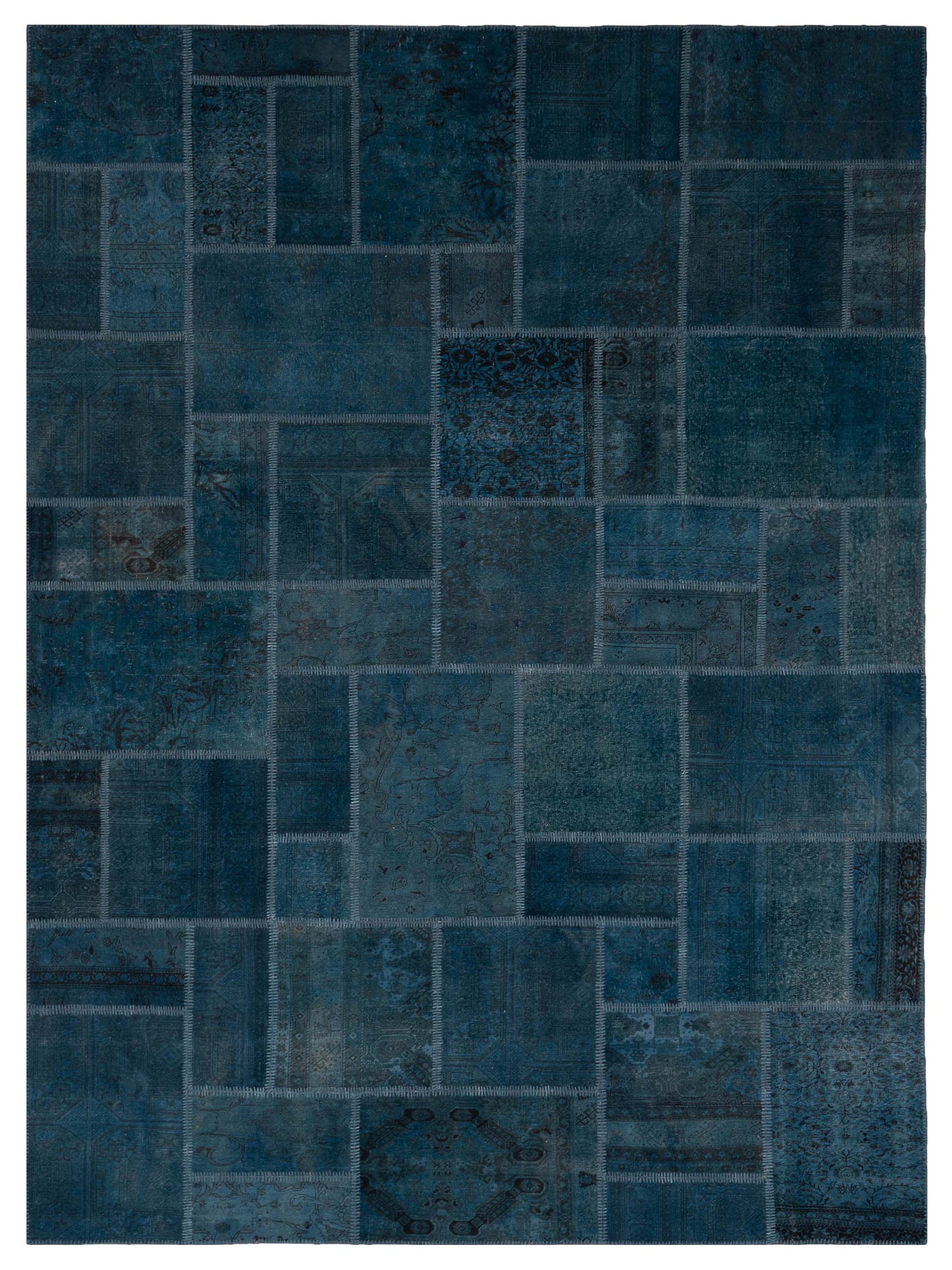 Pasha Turkish Vestige Patchwork  Indigo Indigo Contemporary
