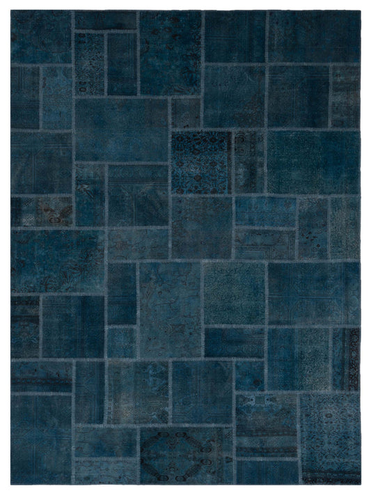 Pasha Turkish Vestige Patchwork  Indigo Indigo Contemporary