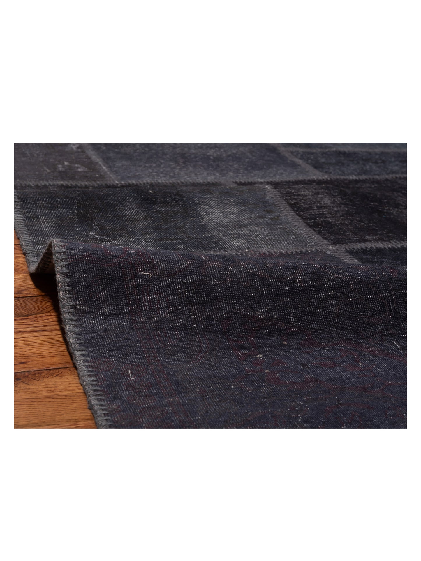 Patchwork Charcoal Charcoal 10x13.11 Hand Knotted Rug