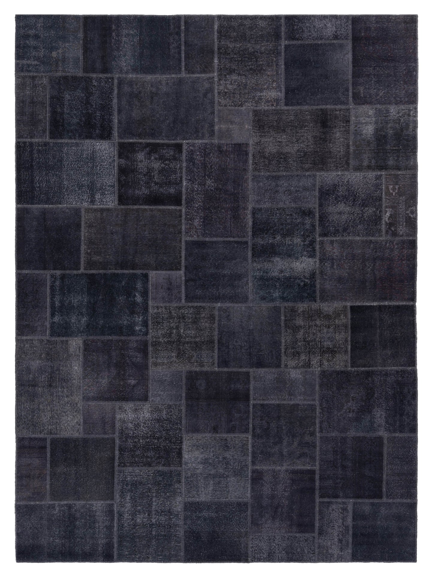 Pasha Turkish Vestige Patchwork  Charcoal Charcoal Contemporary