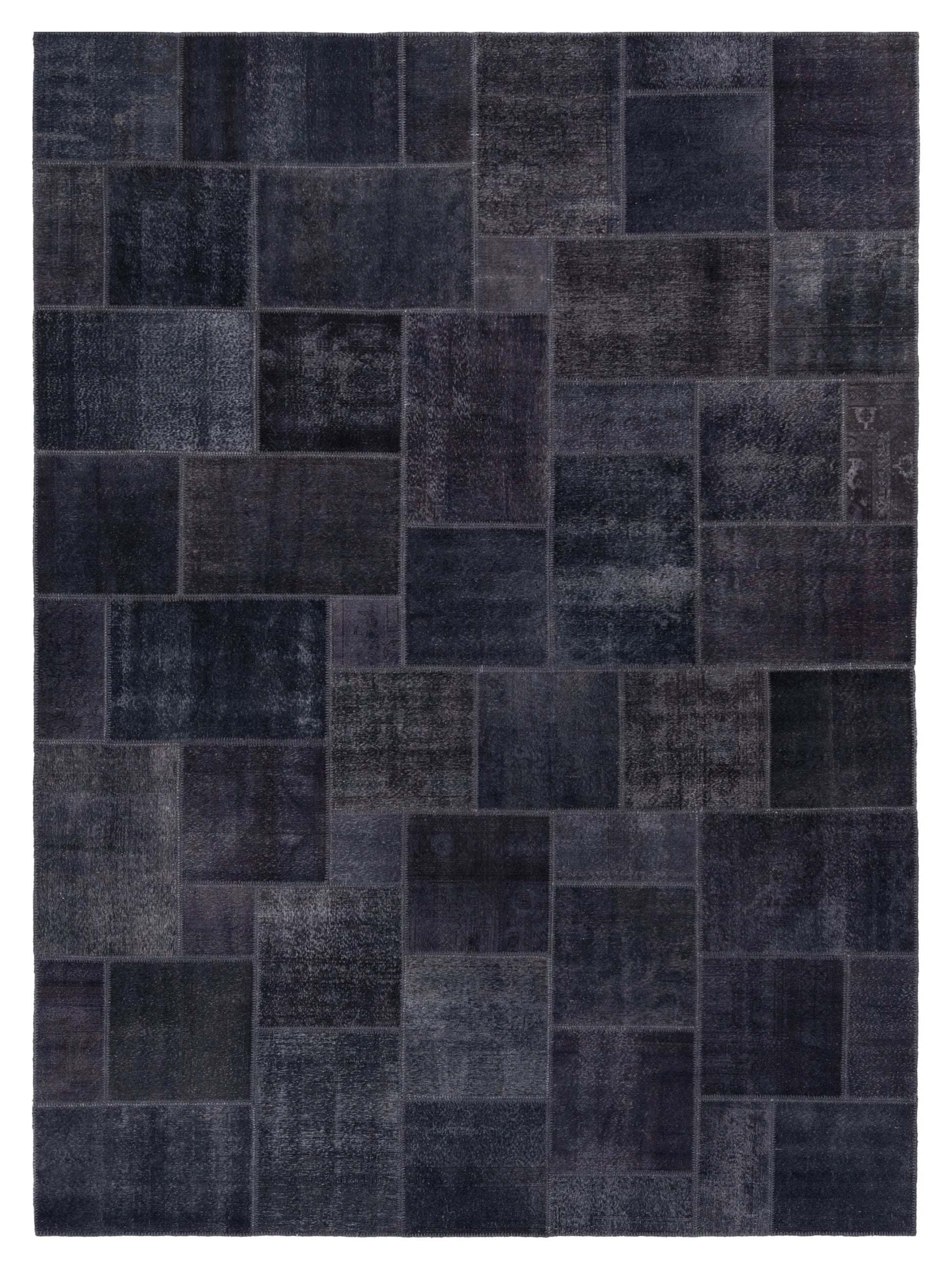 Pasha Turkish Vestige Patchwork  Charcoal Charcoal Contemporary