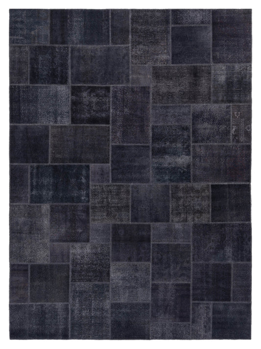 Pasha Turkish Vestige Patchwork  Charcoal Charcoal Contemporary