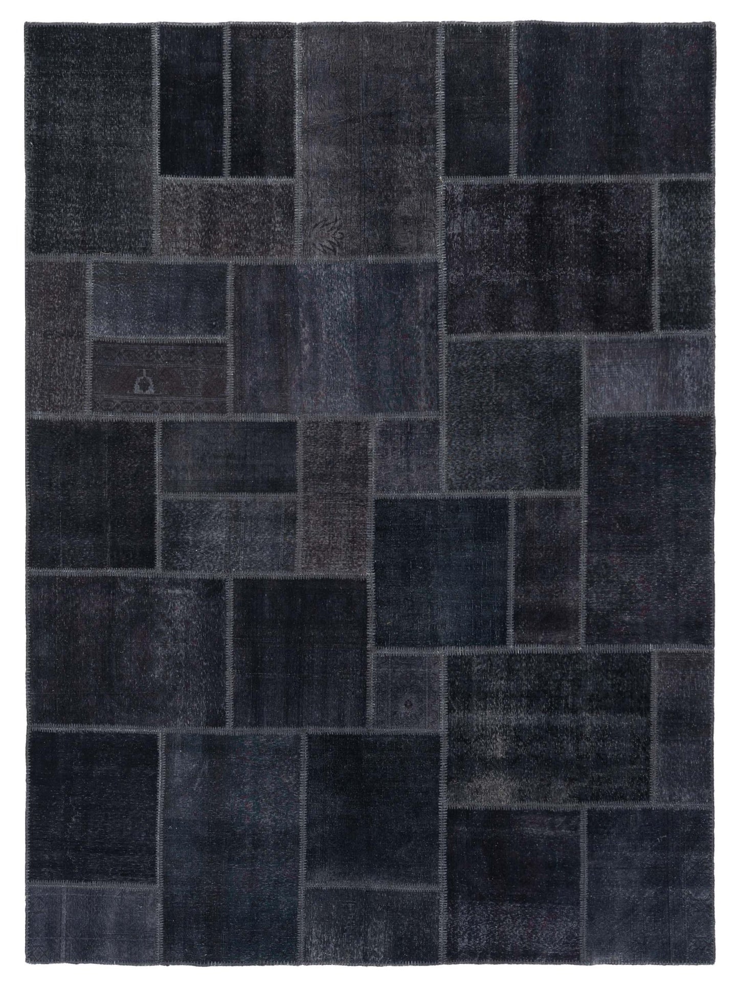 Pasha Turkish Vestige Patchwork  Charcoal Charcoal Contemporary