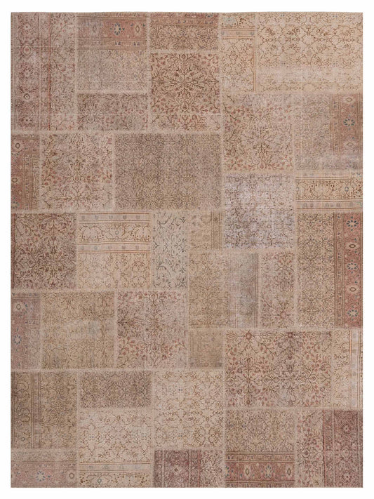 Pasha Turkish Vestige Patchwork  Beige Beige Contemporary