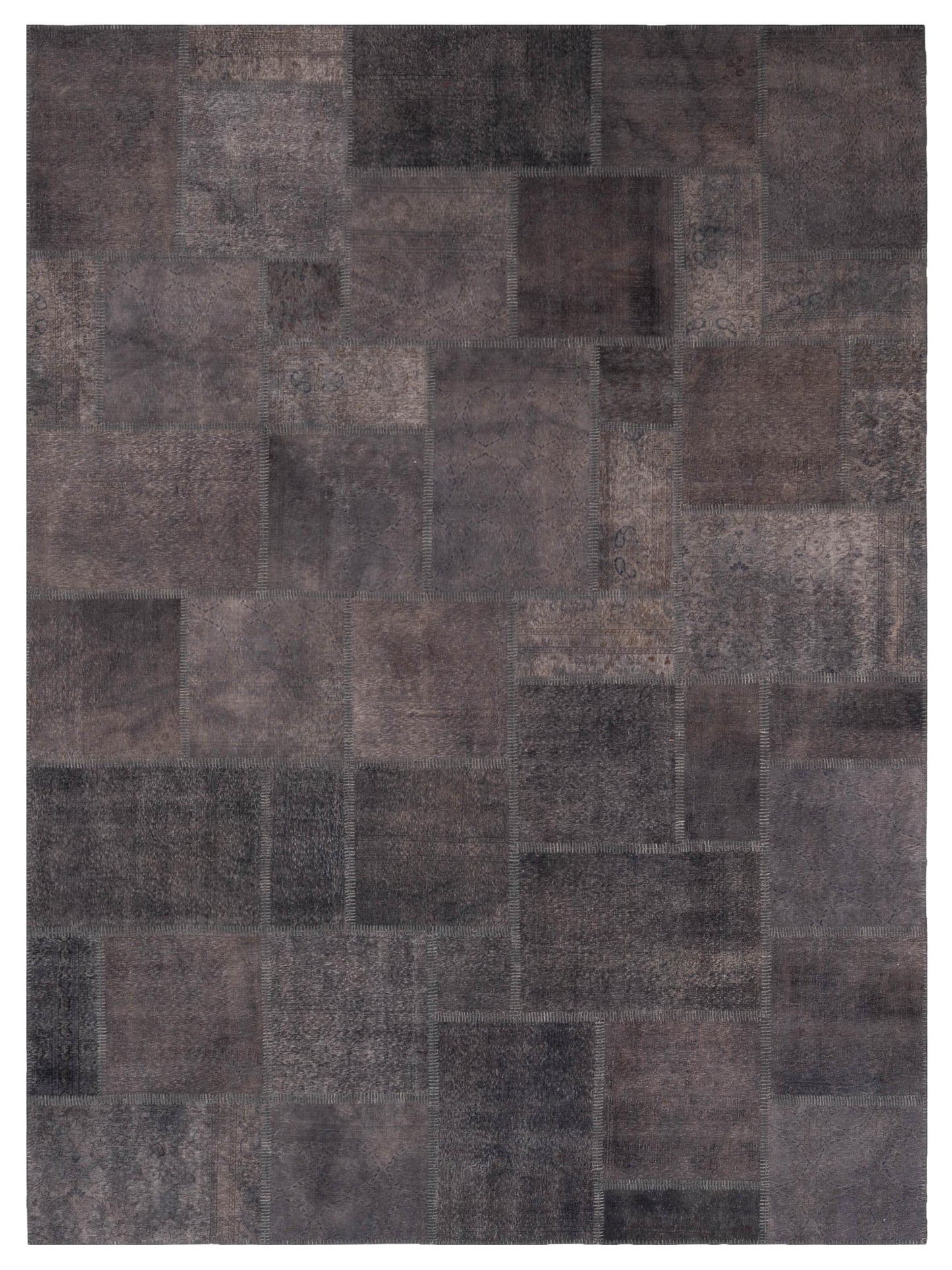 Pasha Turkish Vestige Patchwork  Gray Gray Contemporary