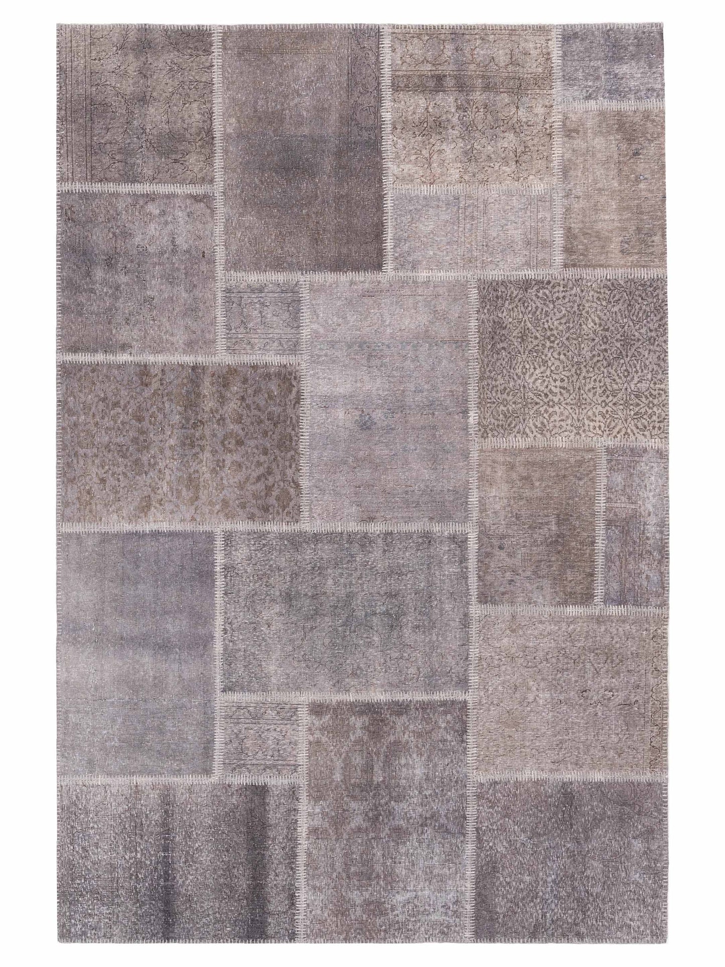 Pasha Turkish Vestige Patchwork  Gray Gray Contemporary