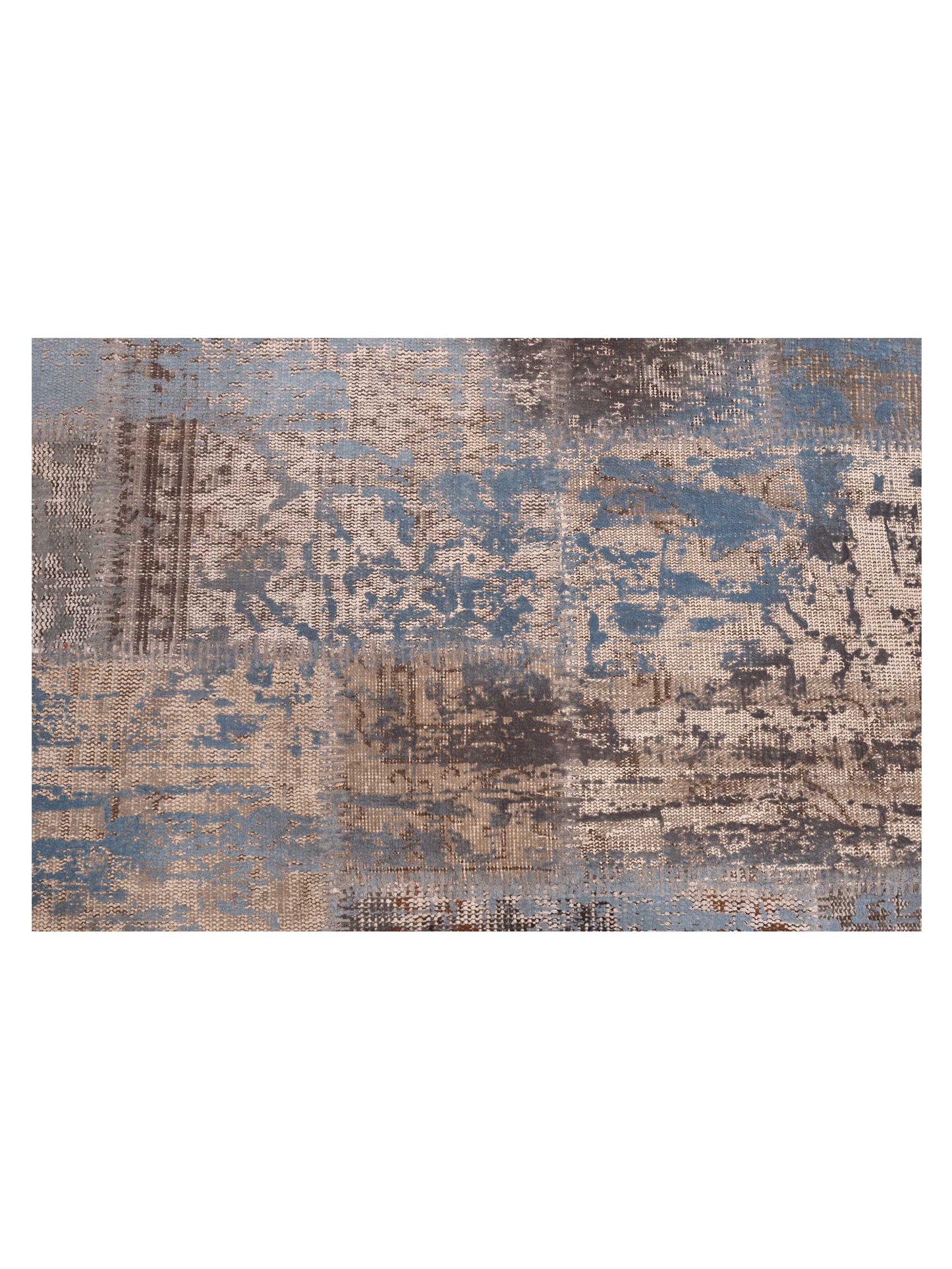 Patchwork Gray Gray 5.7x7.10 Hand Knotted Rug