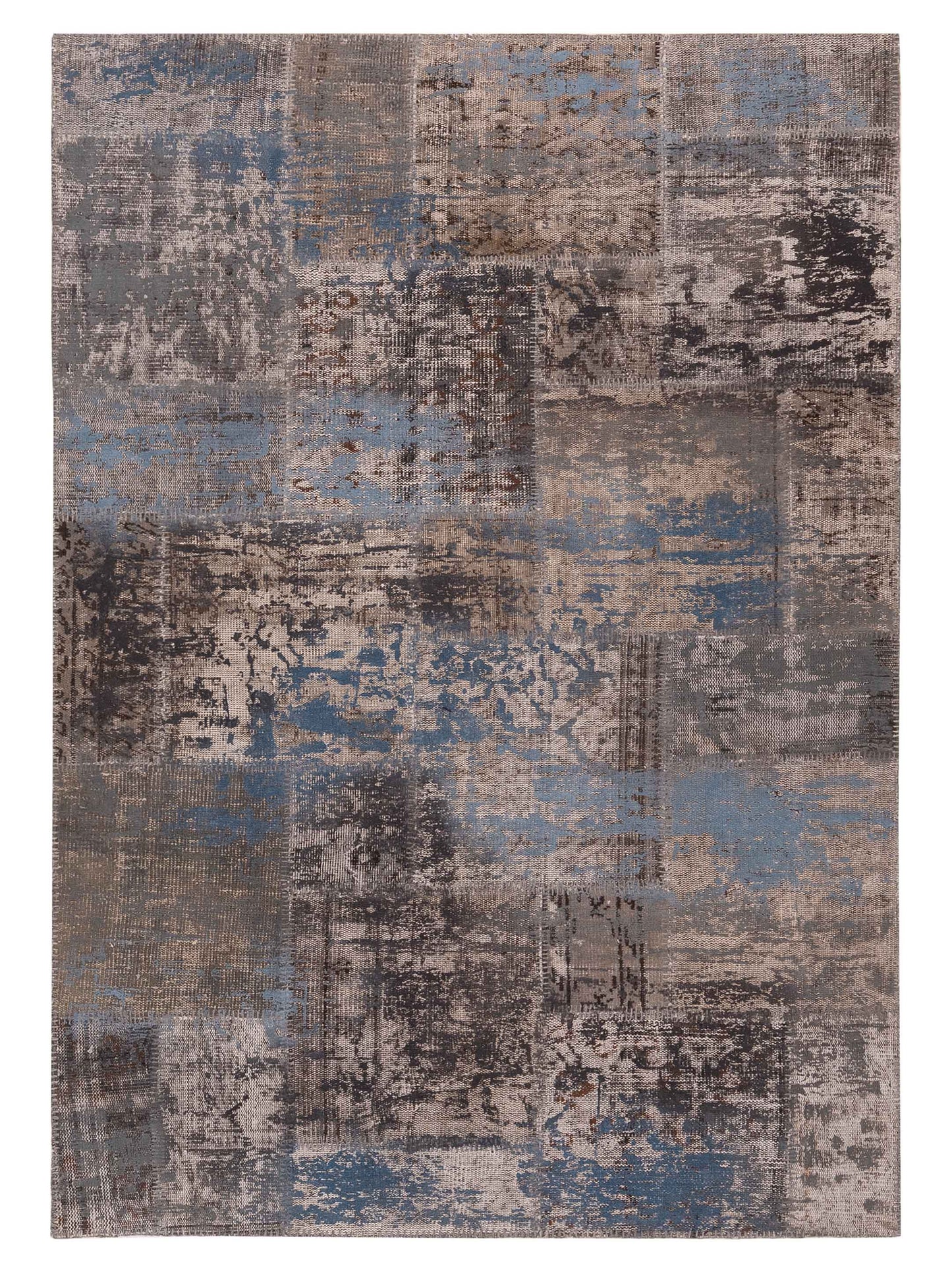 Pasha Turkish Vestige Patchwork  Gray Gray Contemporary