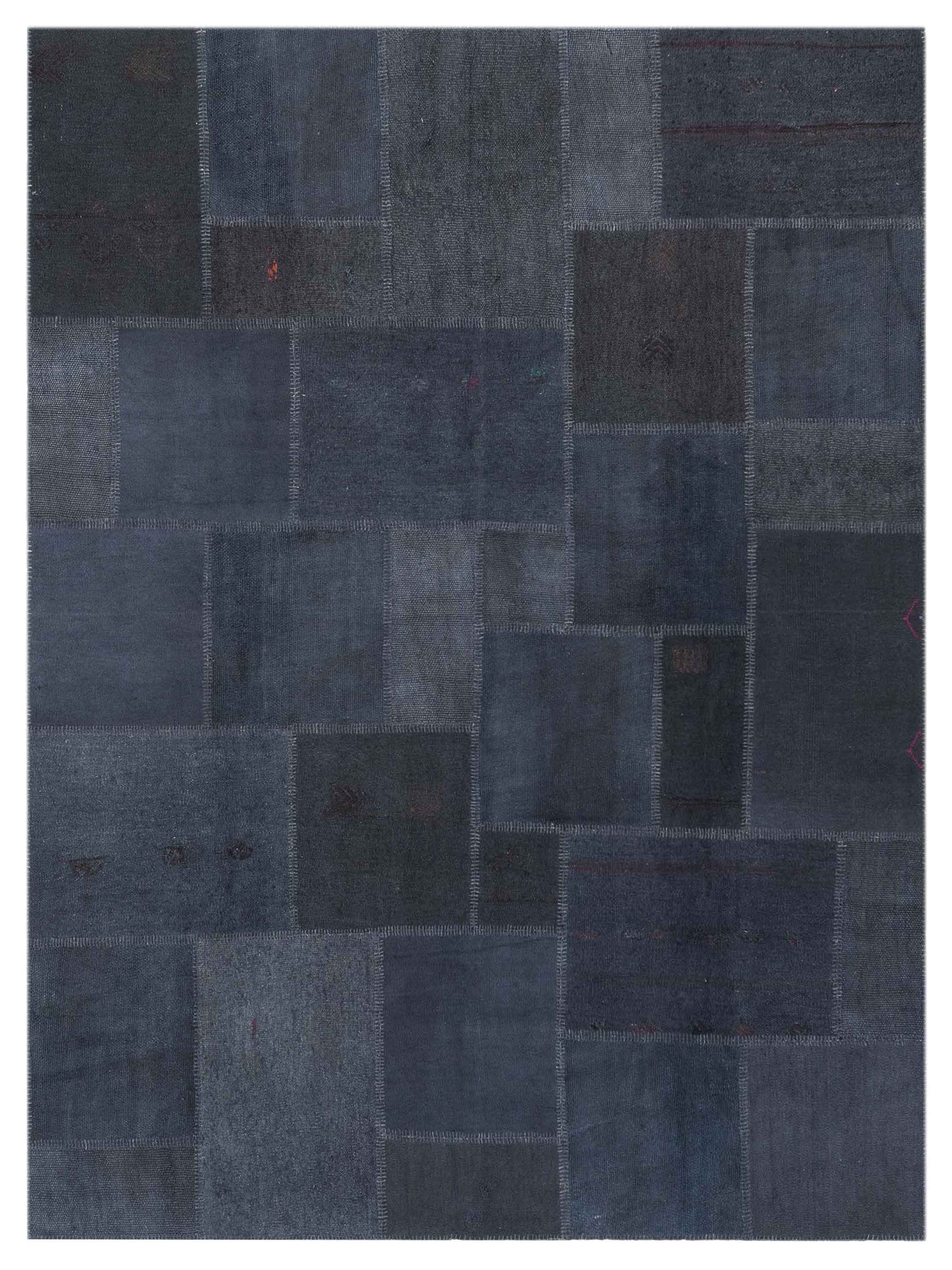 Pasha Turkish Vestige Patchwork  Black Black Contemporary