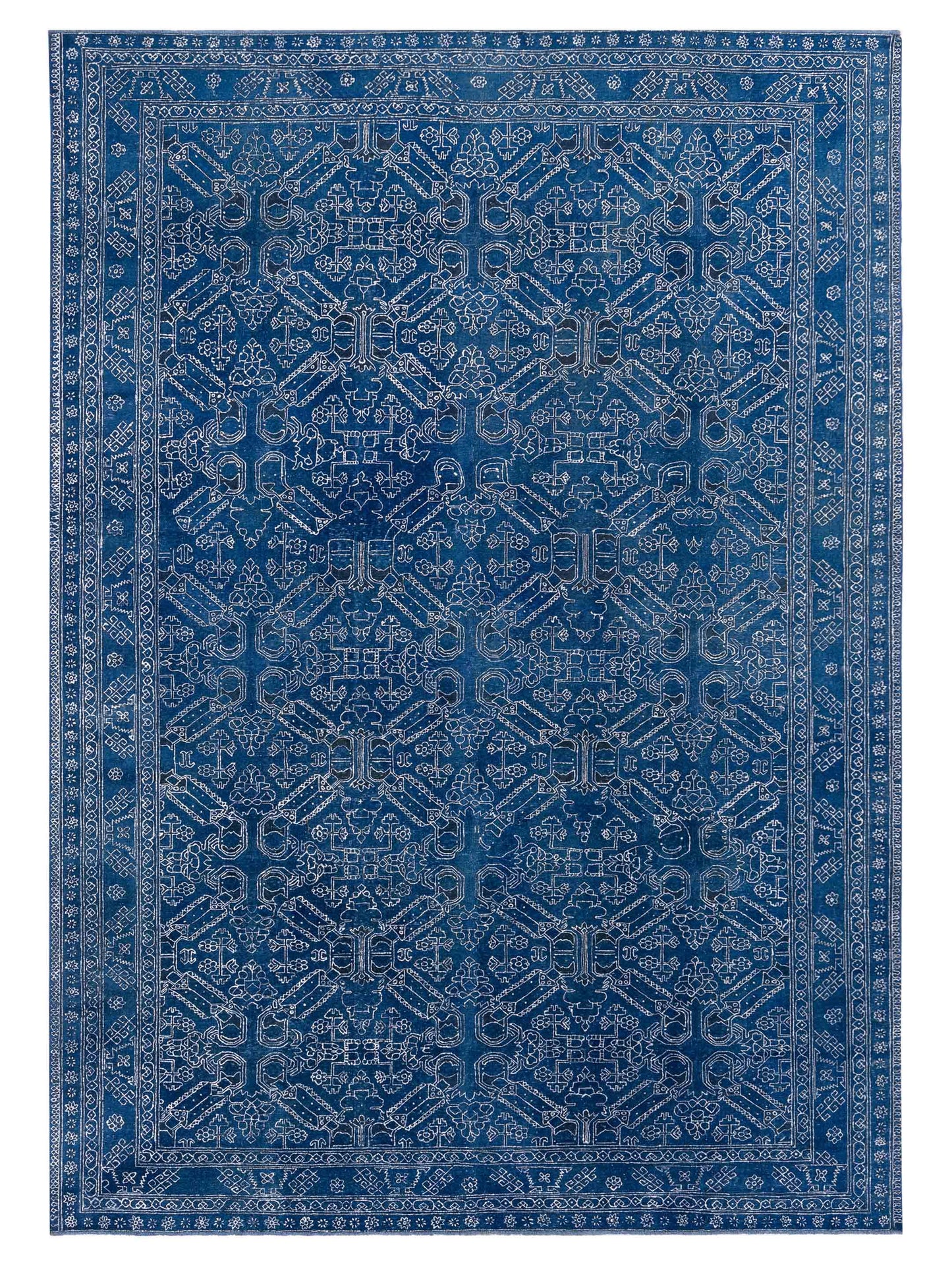 Pasha Vintage  Blue Blue Contemporary